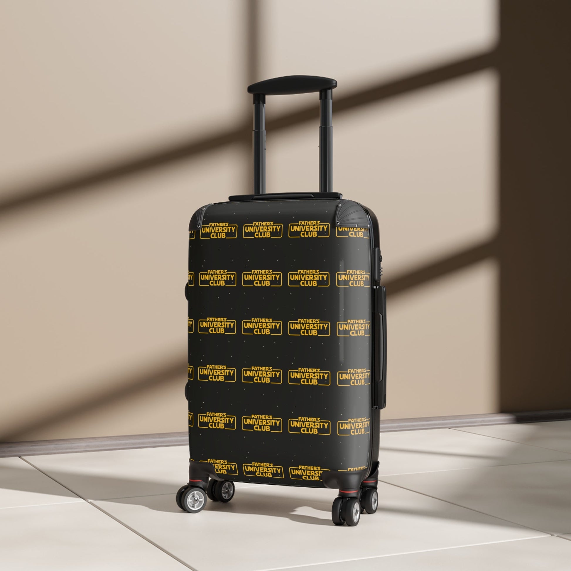 Stylish Father’s University Club Suitcase with vibrant design and practical features for modern travelers.