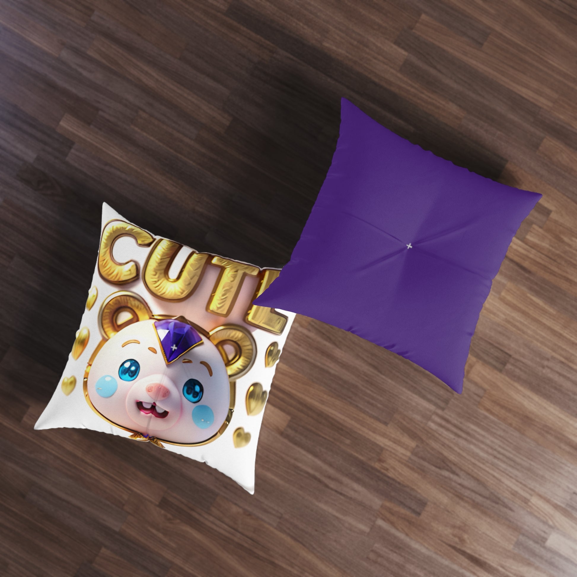 Tufted Floor Pillow- Aww BB Bear