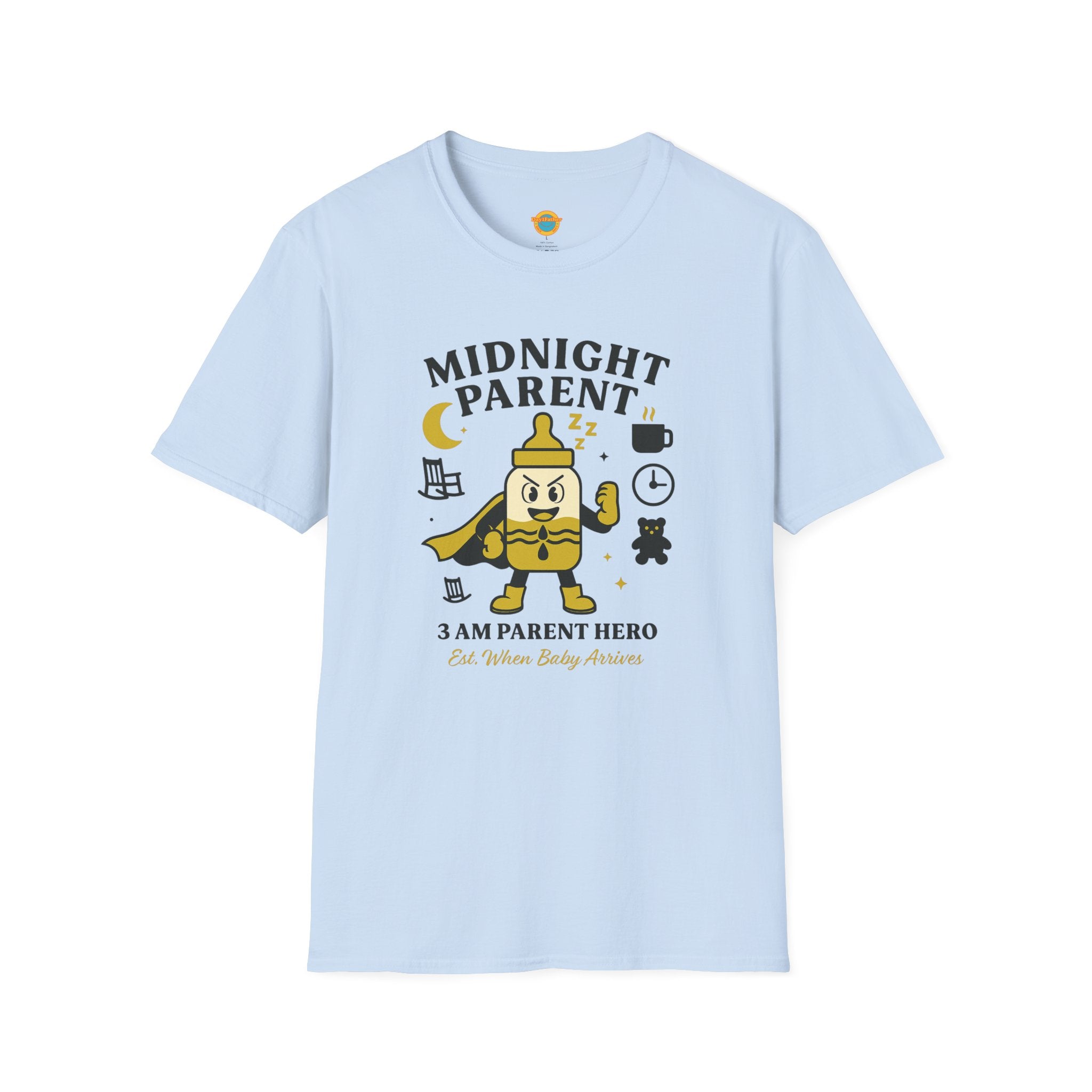 Midnight Parent Hero T-Shirt, Sleep Deprived Mom & Dad Shirt