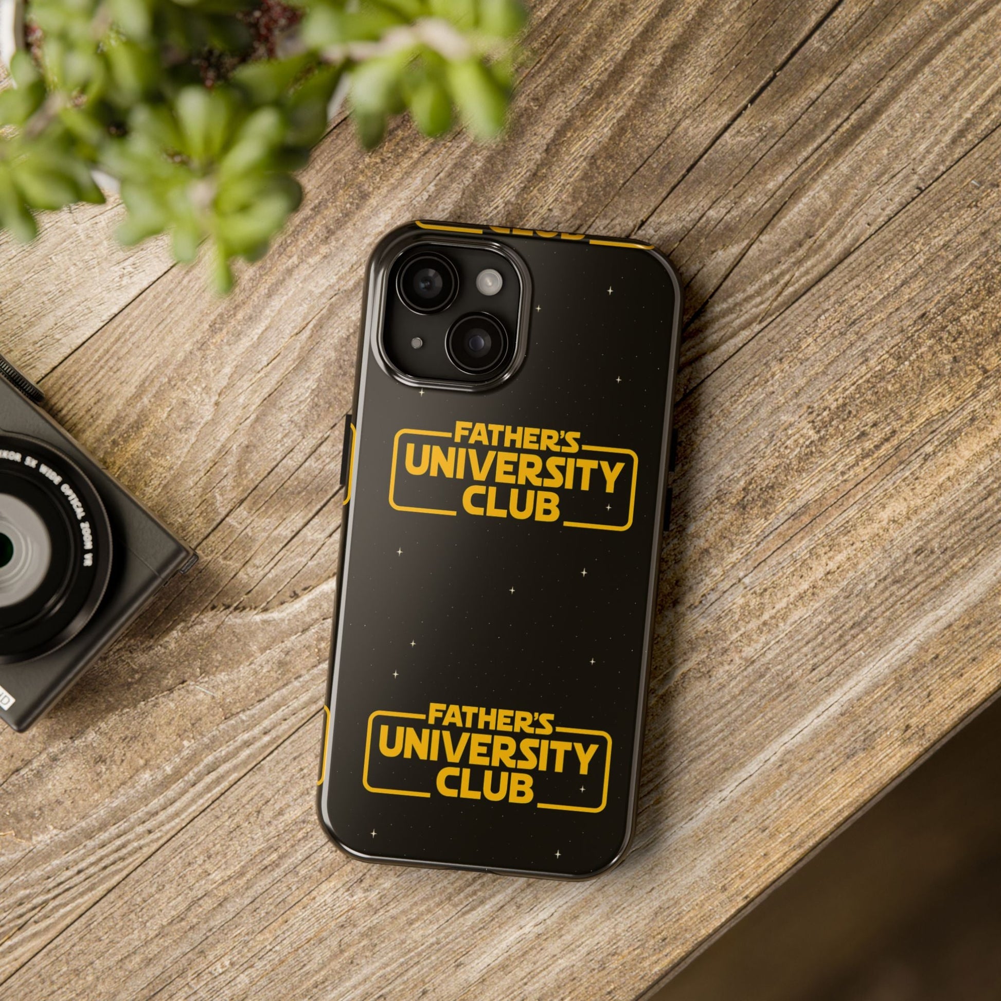 Durable Tough Phone Case with University Club design and glossy finish.