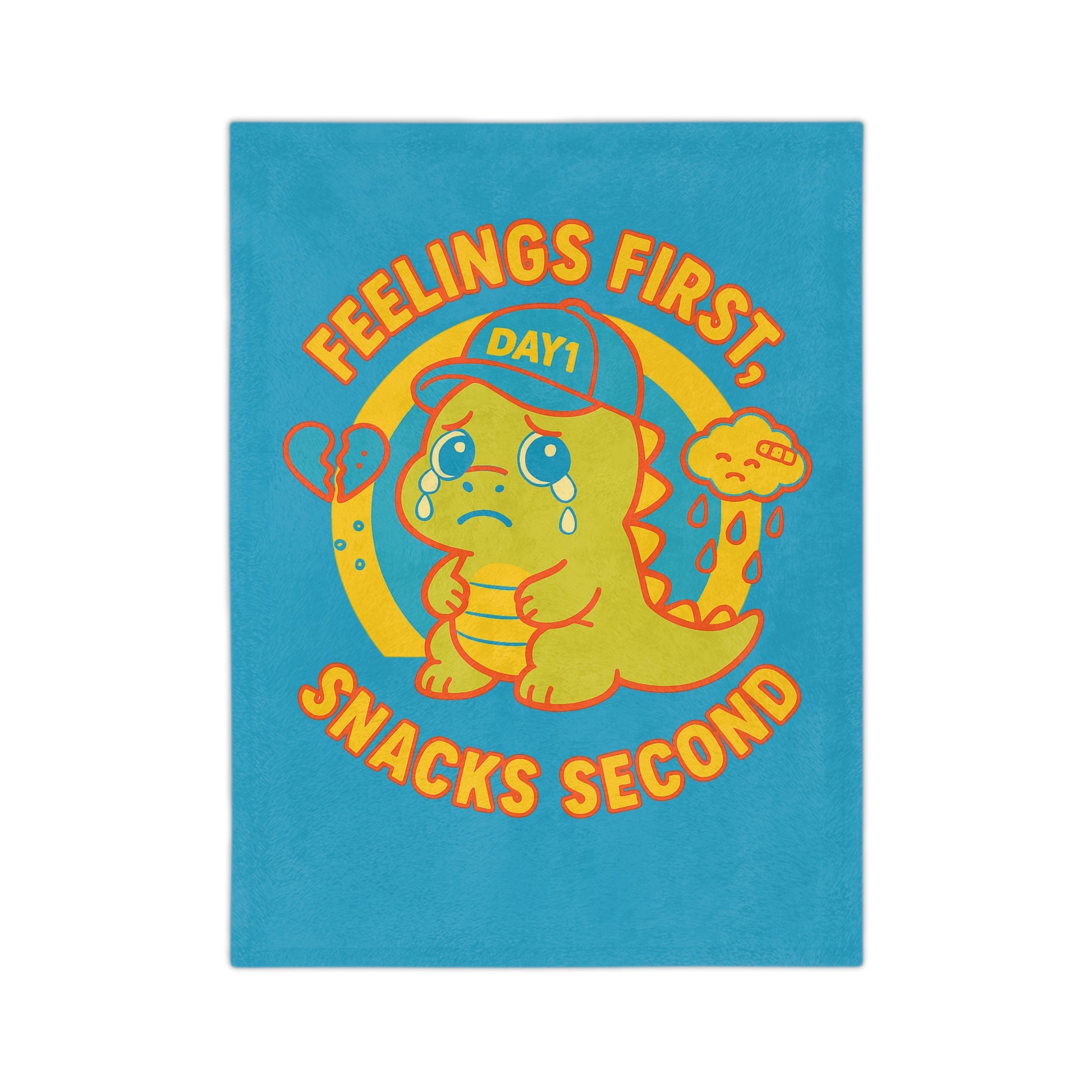 “Weepy Rex Emotional Support Dinosaur Blanket - Soft Microfiber Throw”