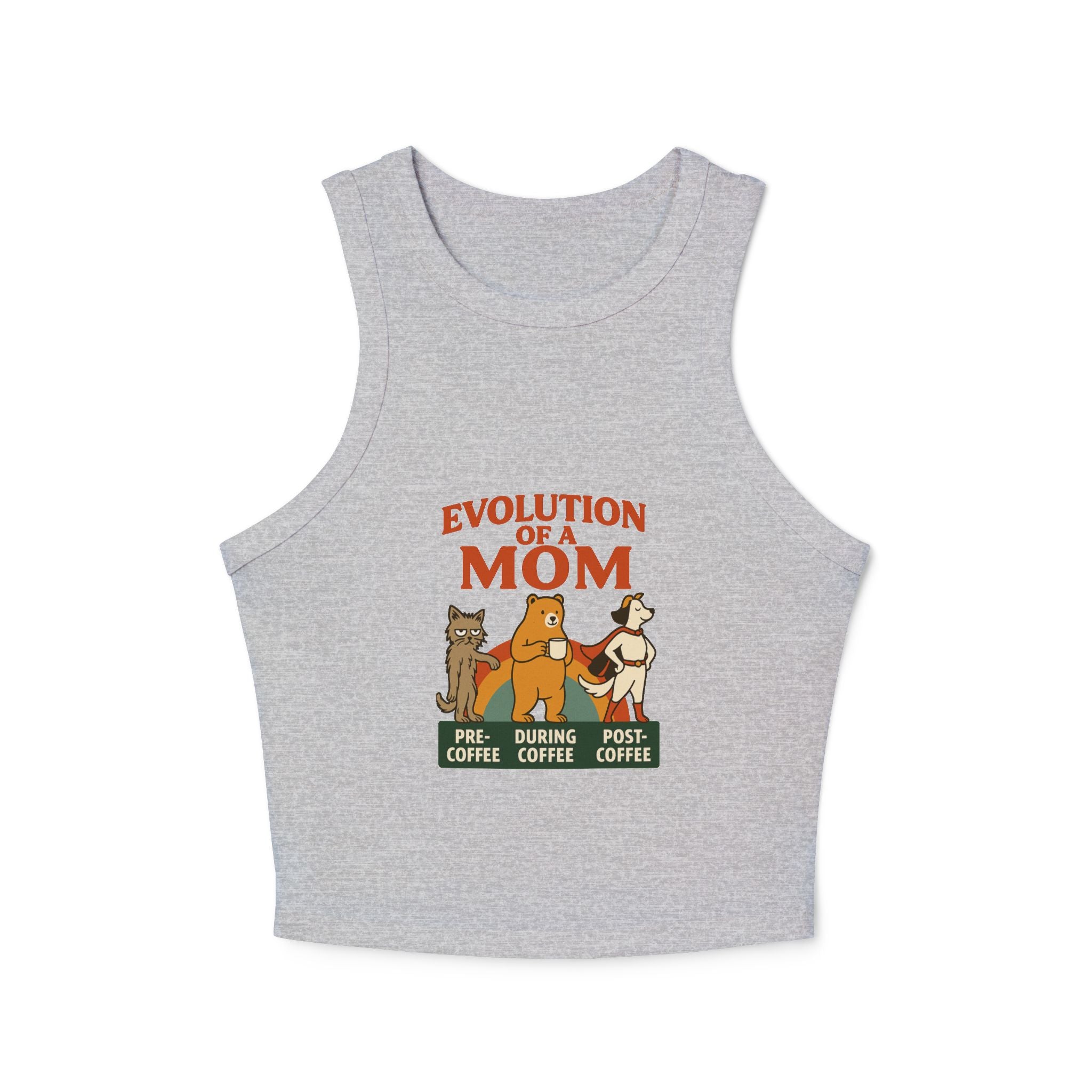“Evolution of a Mom Coffee Shirt - Funny Mom Gift Tank Top“