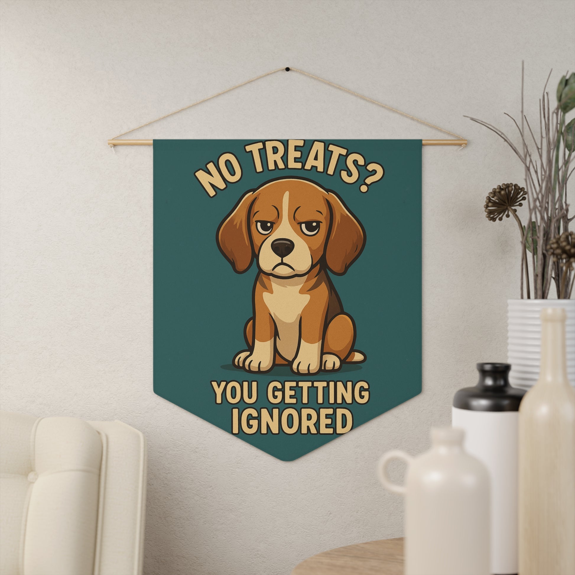 Cute Dog Pennant- No Treats?