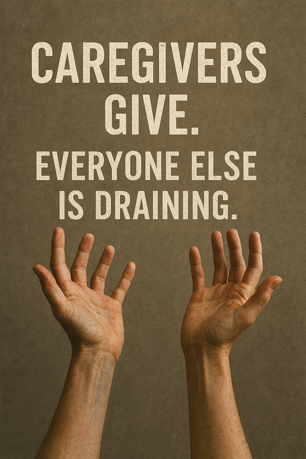 Left and right hand caregivers give 