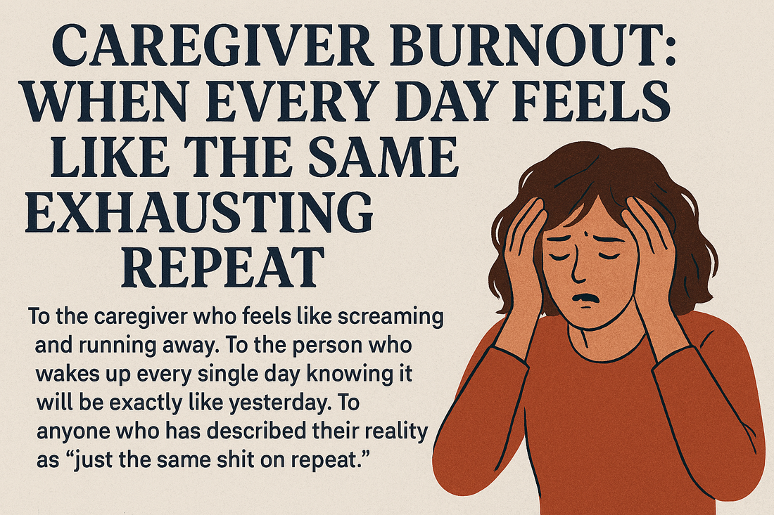 Caregiver burnout women stressed out both hand holding head