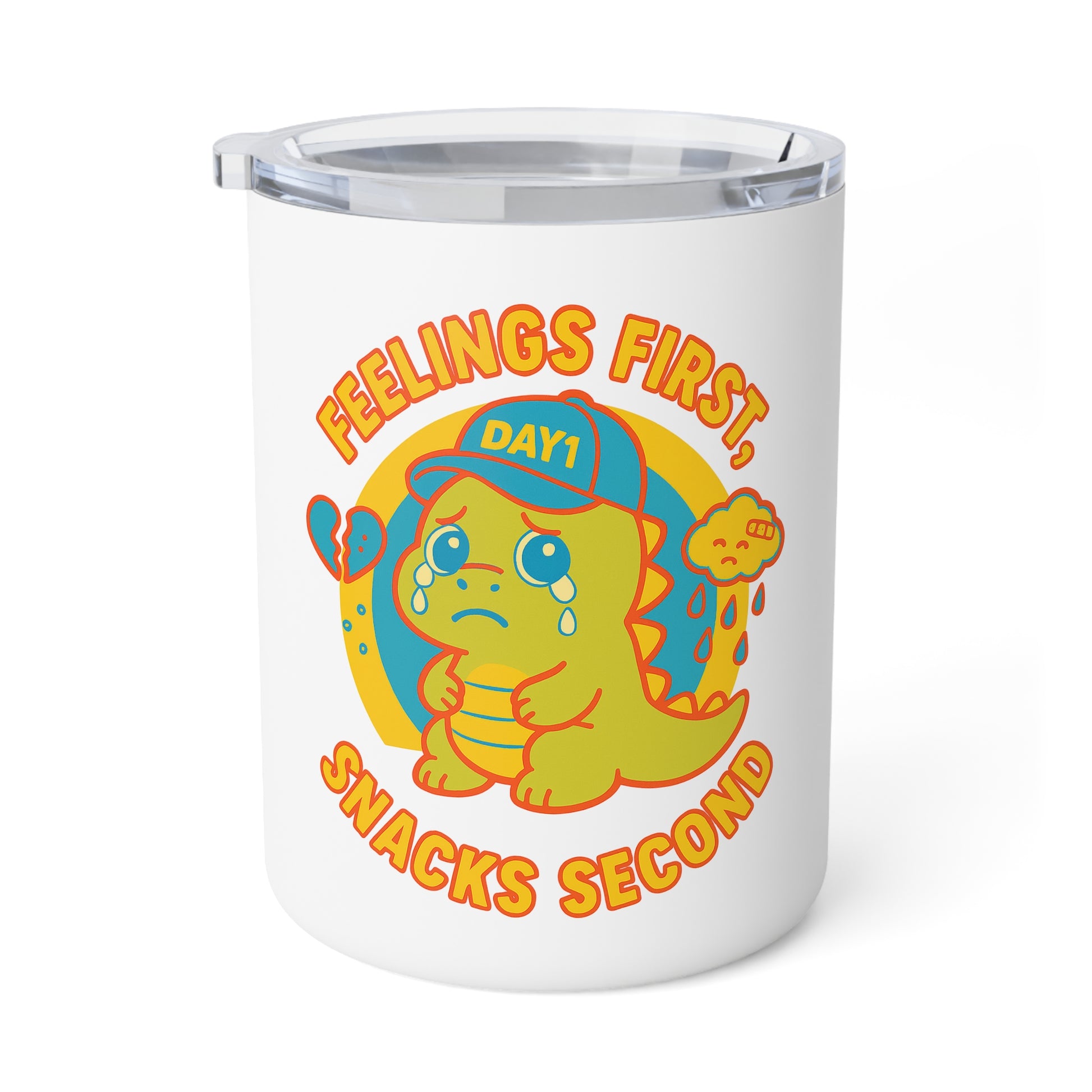 “Weepy Rex Dinosaur Mug - Insulated Coffee Cup”