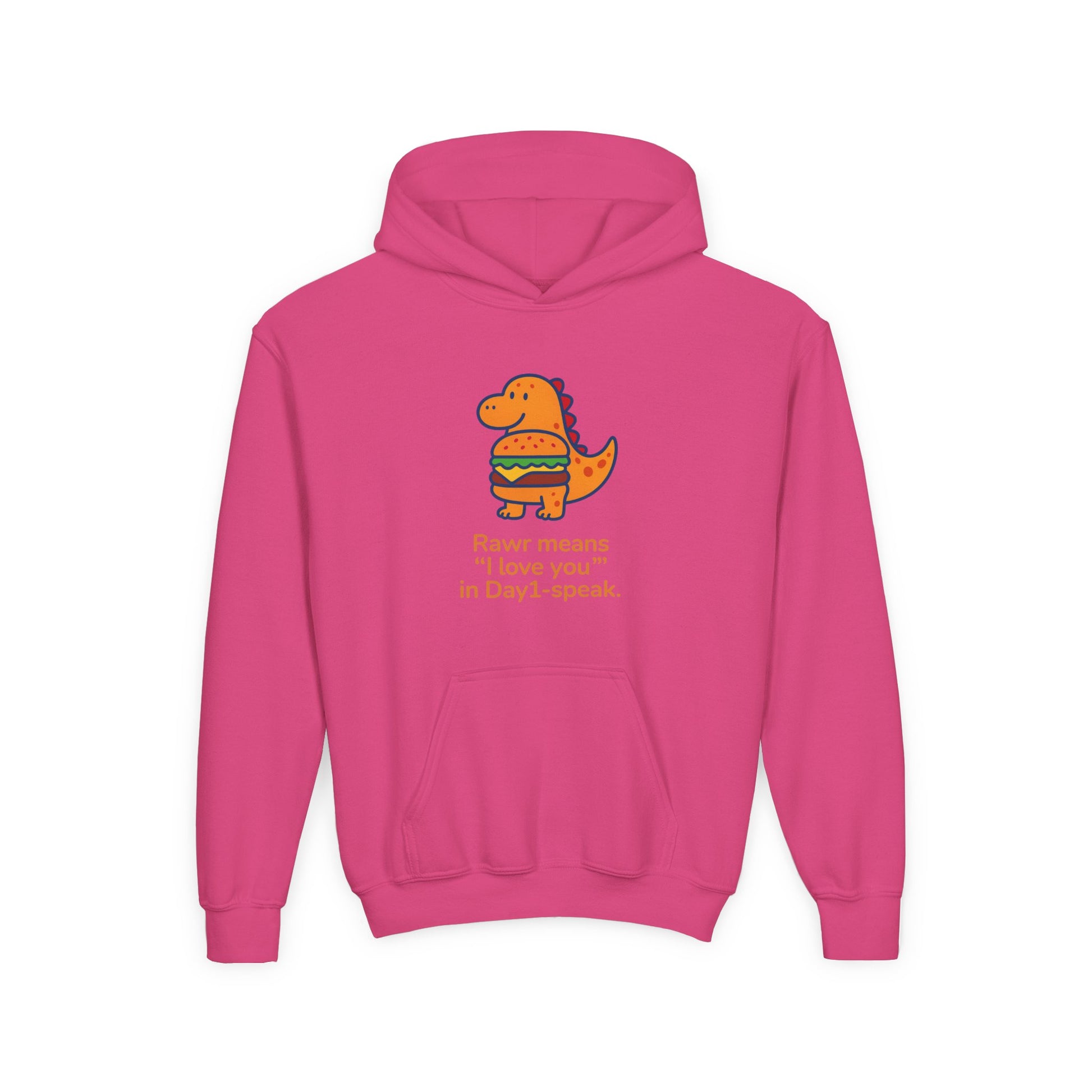 “Rawrie Dinosaur Youth Hoodie - Rawr Means I Love You Kids Sweatshirt”