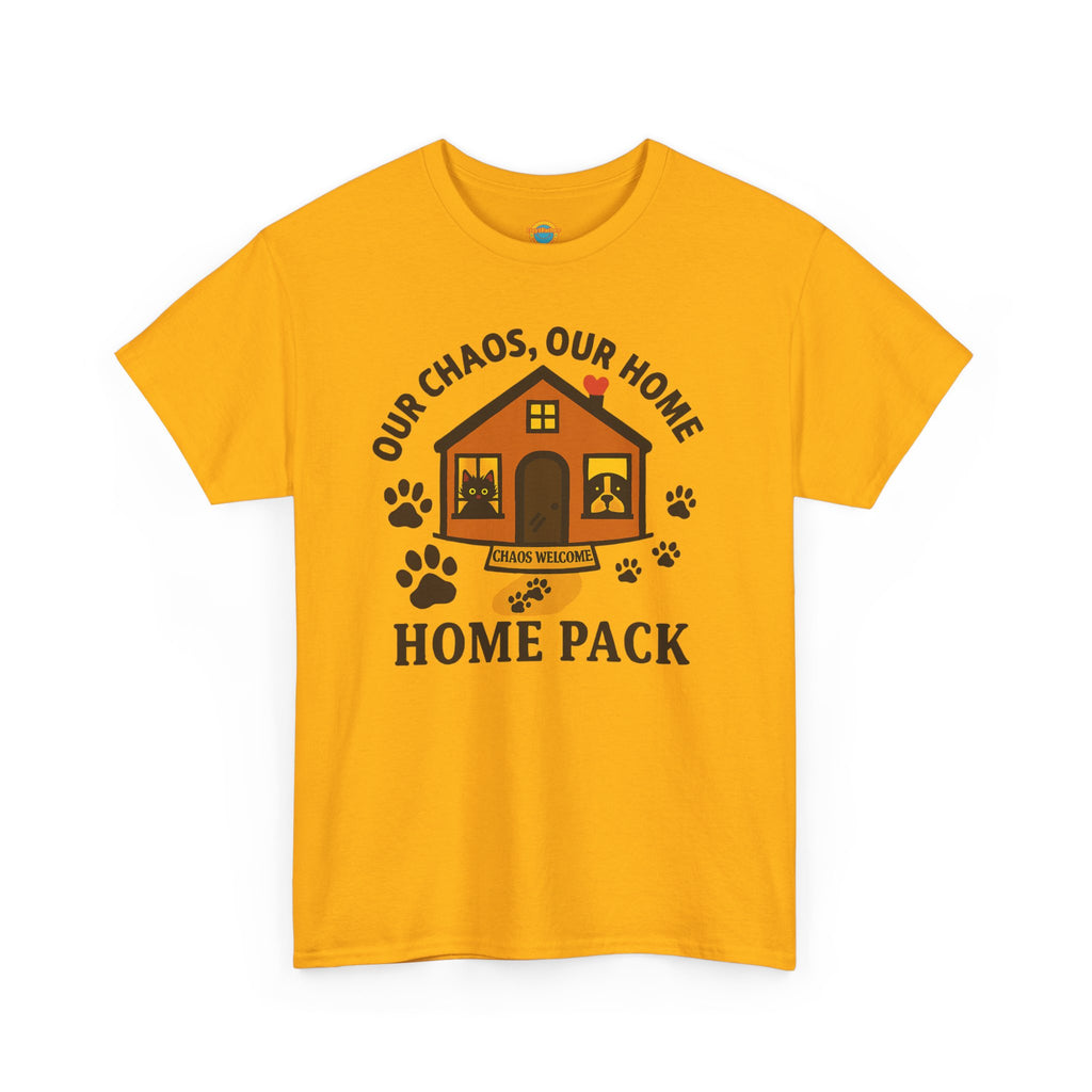 Pet Lovers Tee - Our Chaos, Our Home Unisex Heavy Cotton