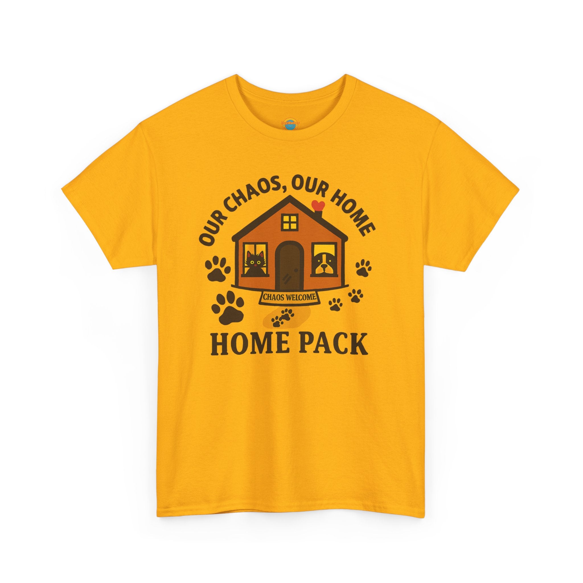 Pet Lovers Tee - Our Chaos, Our Home Unisex Heavy Cotton