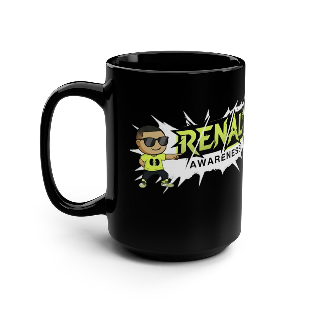 Renal Awareness Black Mug 15oz - Kidney Warrior