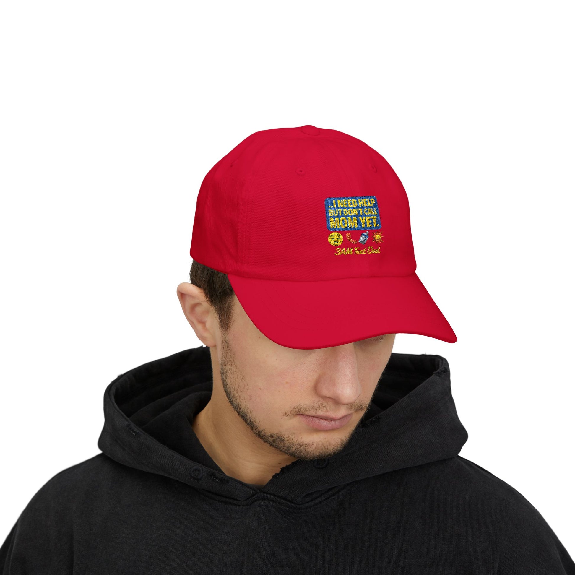 Embroidered Dad Cap - 3am Dad Text I Need Help But Don’t Call Mom Yet