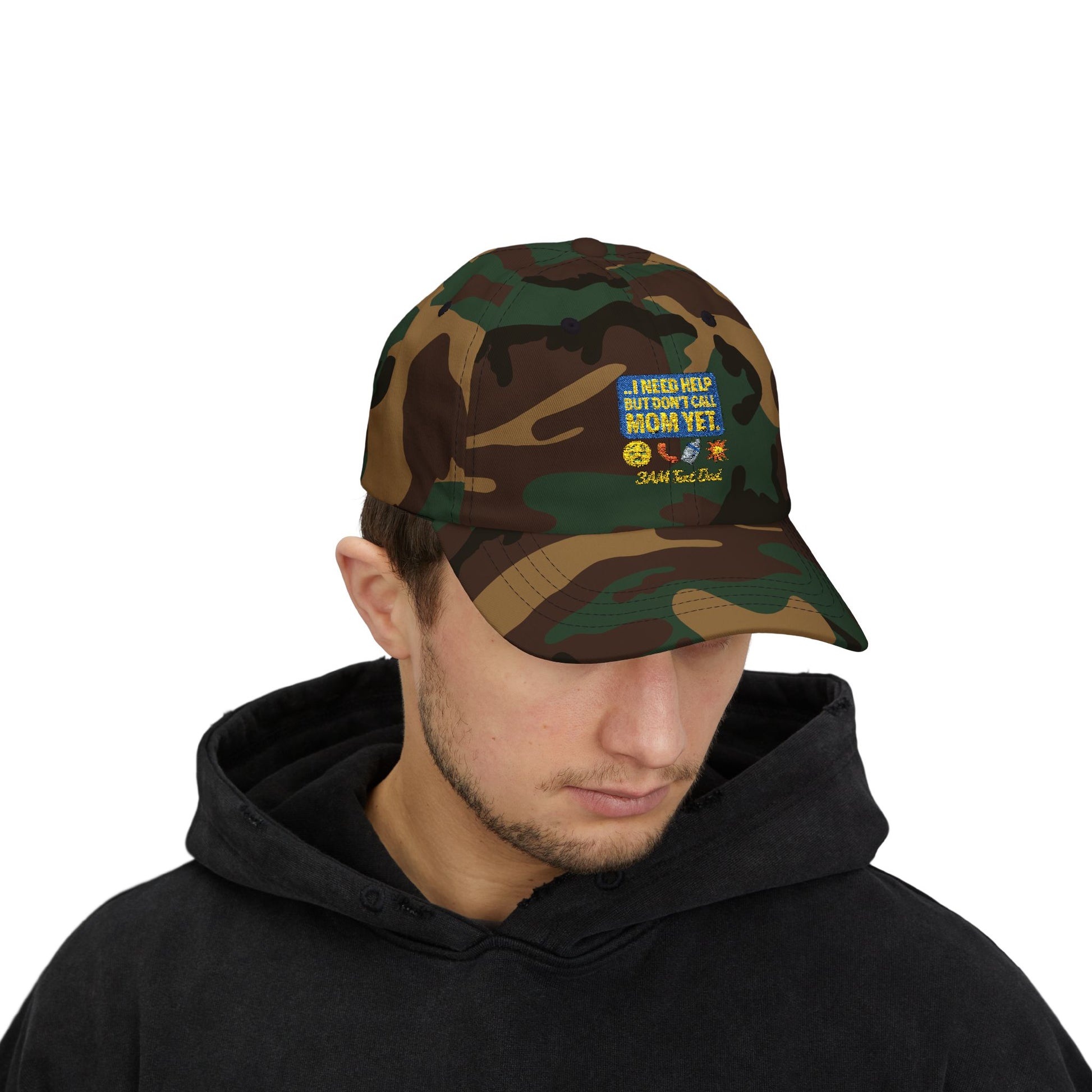 Embroidered Dad Cap - 3am Dad Text I Need Help But Don’t Call Mom Yet