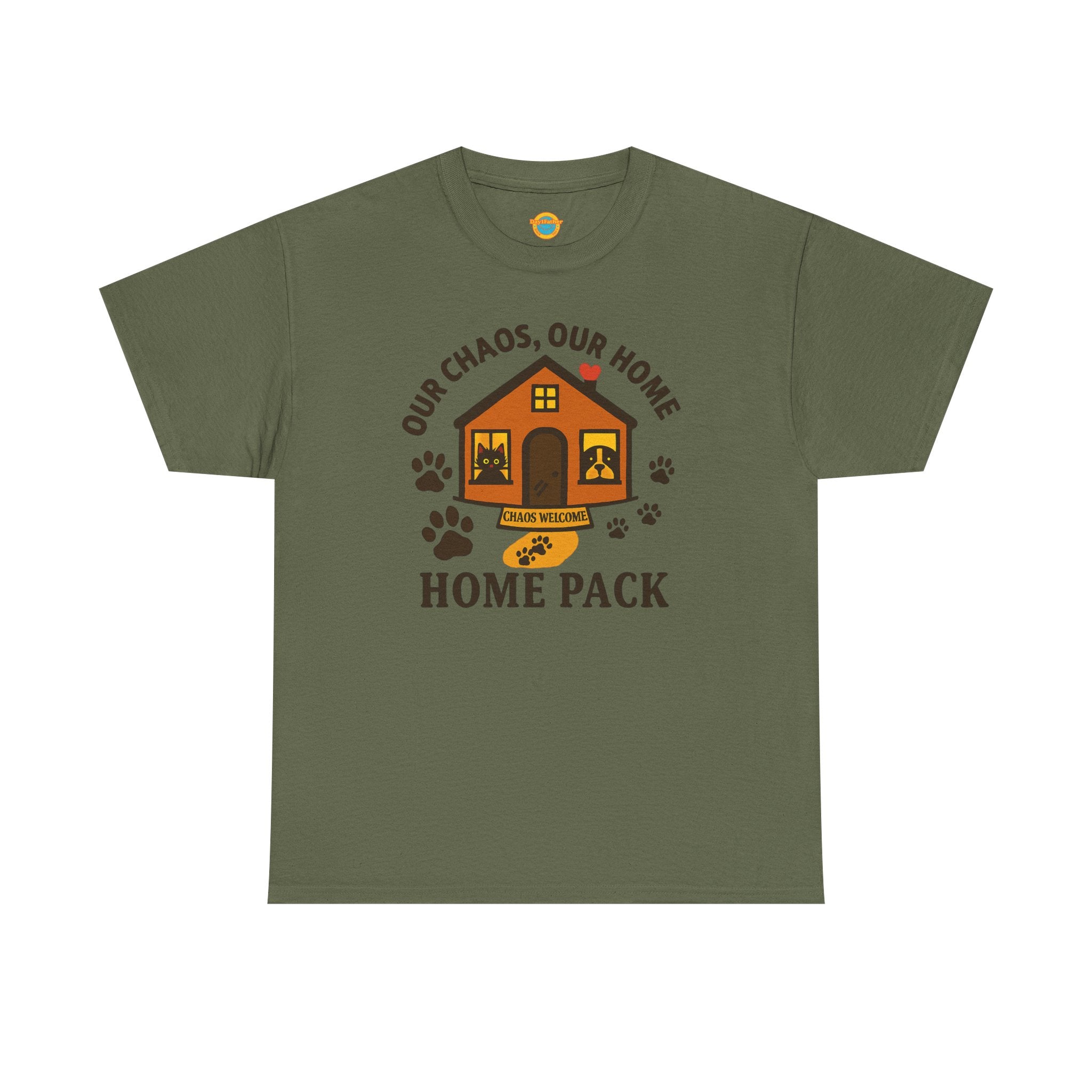 Pet Lovers Tee - Our Chaos, Our Home Unisex Heavy Cotton