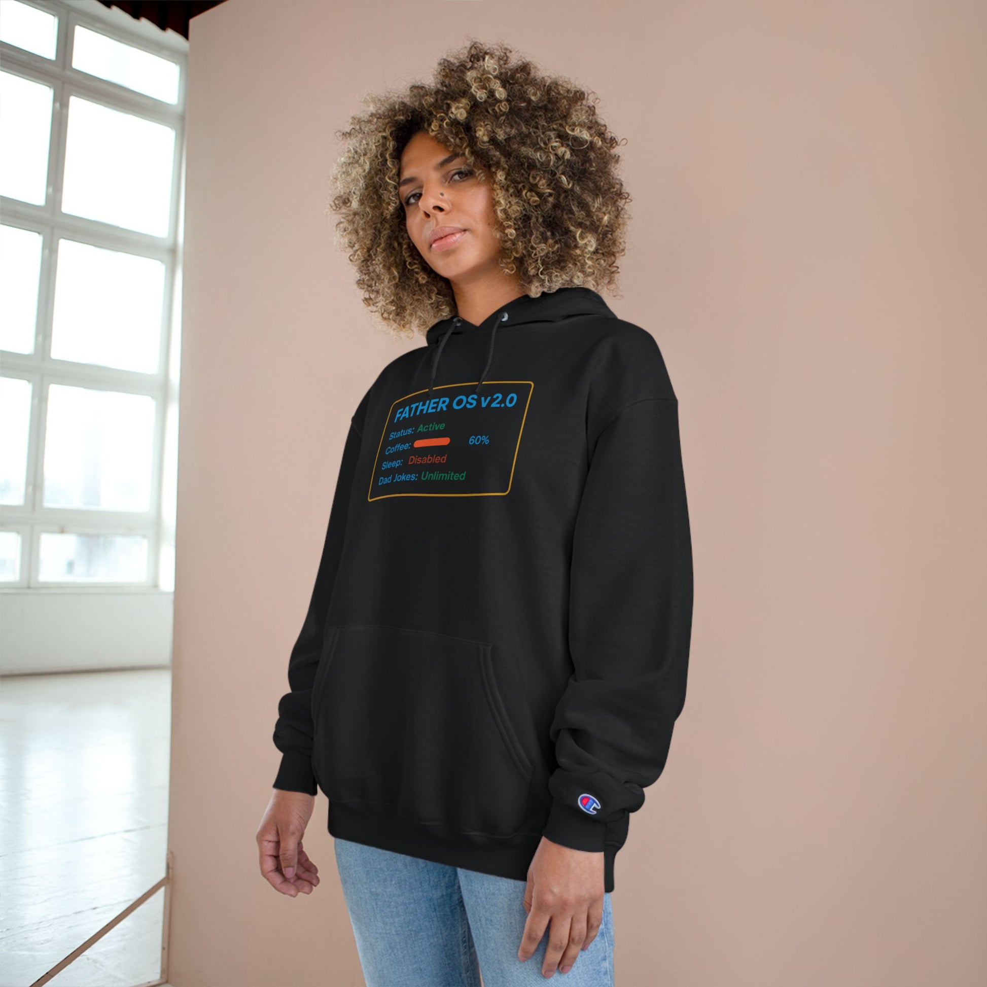 “Day1Father Tech Dad Champion Hoodie”