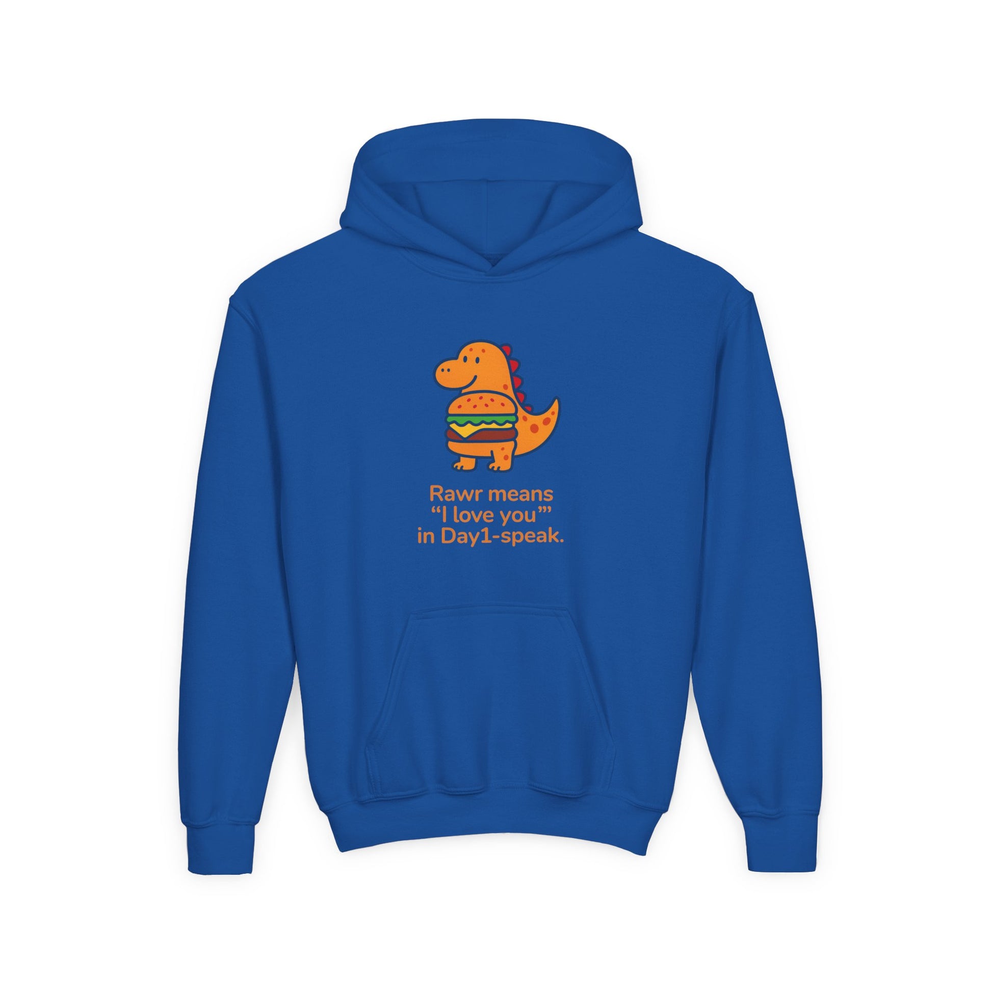 “Rawrie Dinosaur Youth Hoodie - Rawr Means I Love You Kids Sweatshirt”