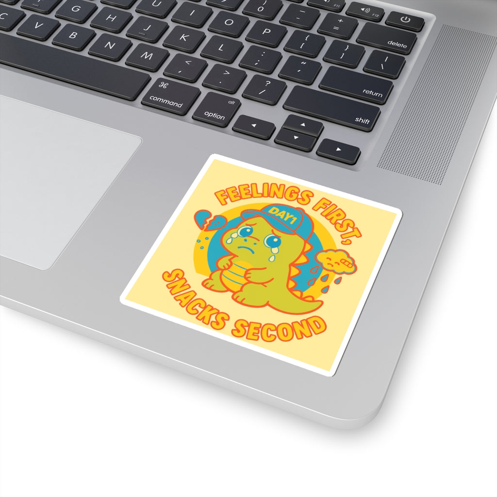 “Weepy Rex Emotional Dinosaur Kiss-Cut Stickers”