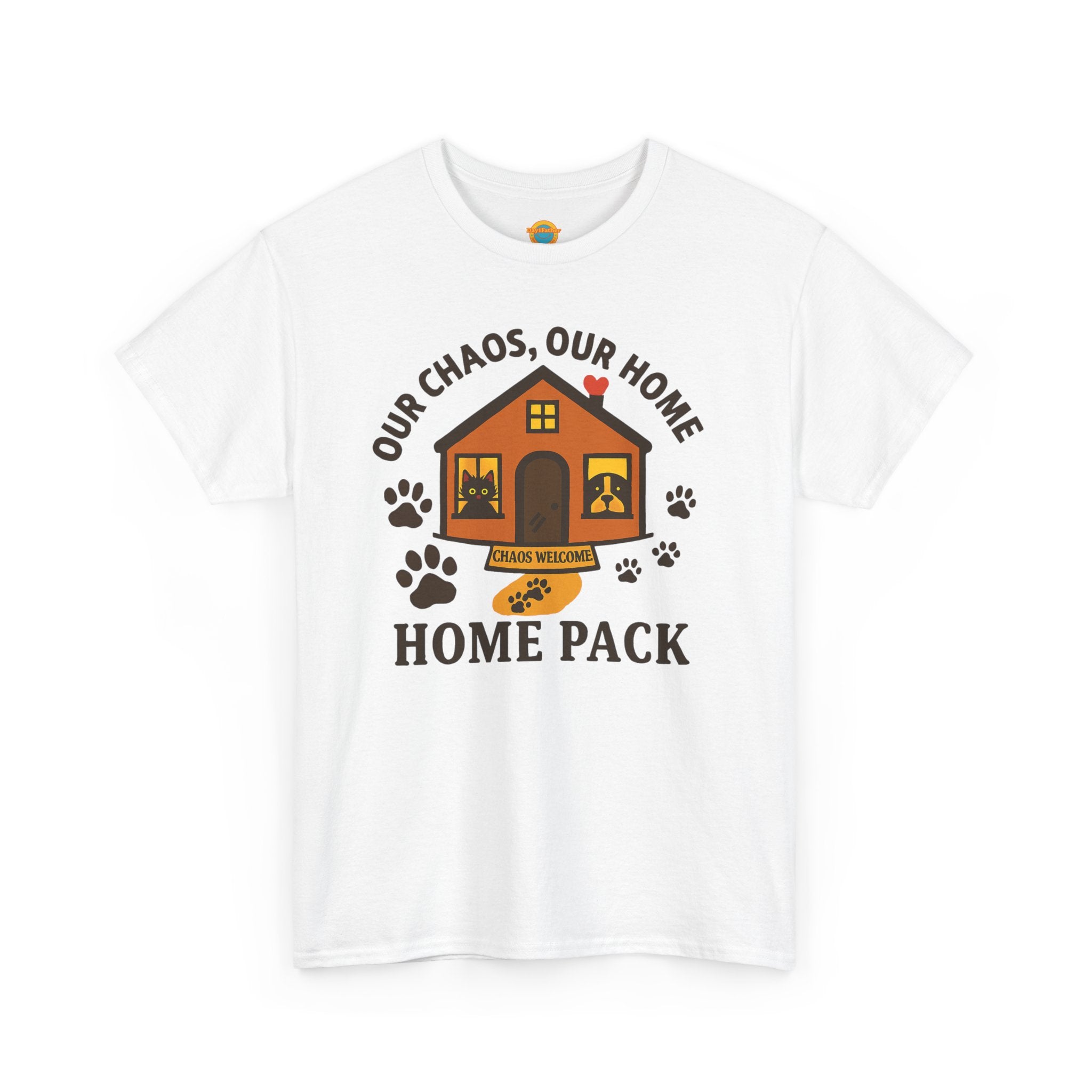 Pet Lovers Tee - Our Chaos, Our Home Unisex Heavy Cotton