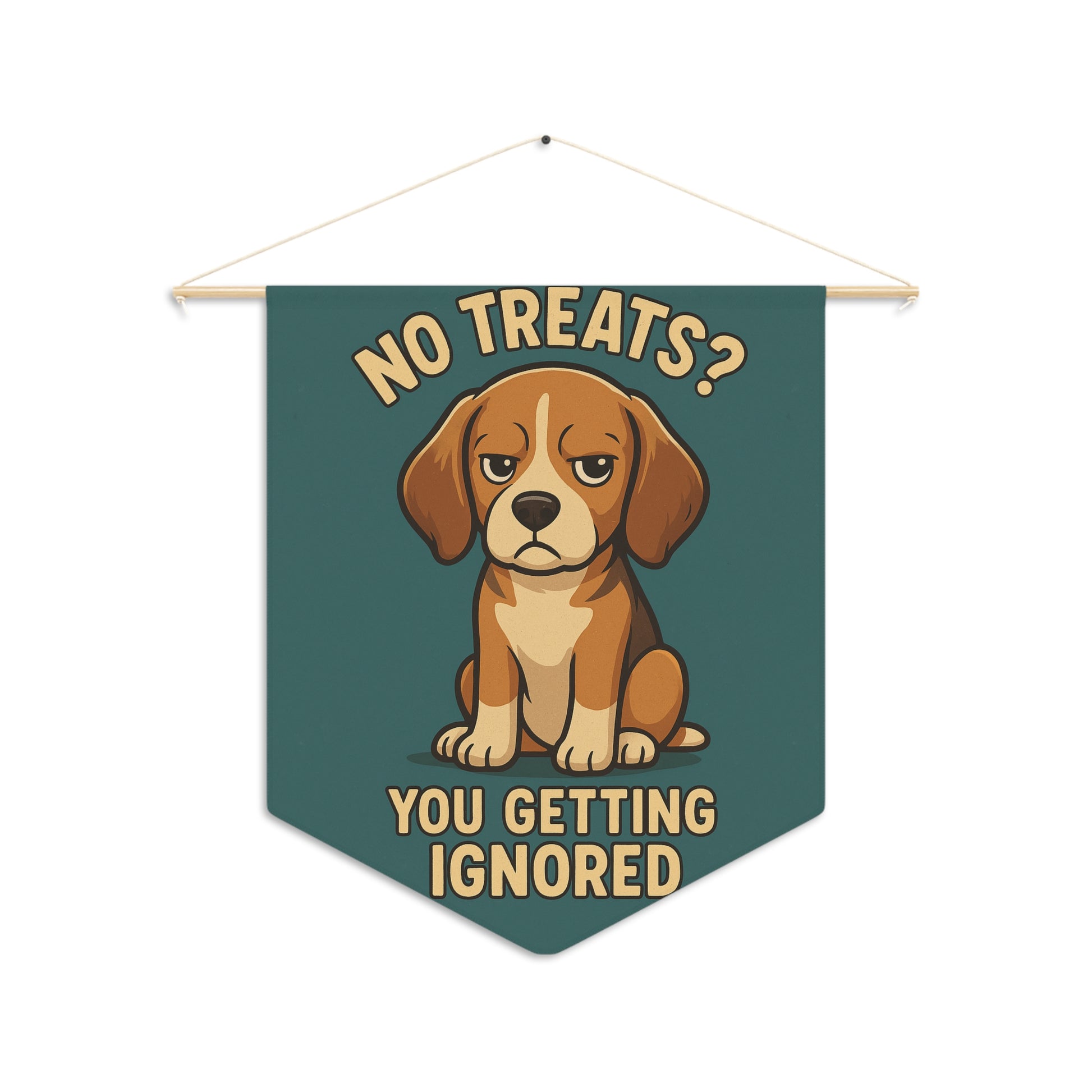 Cute Dog Pennant- No Treats?