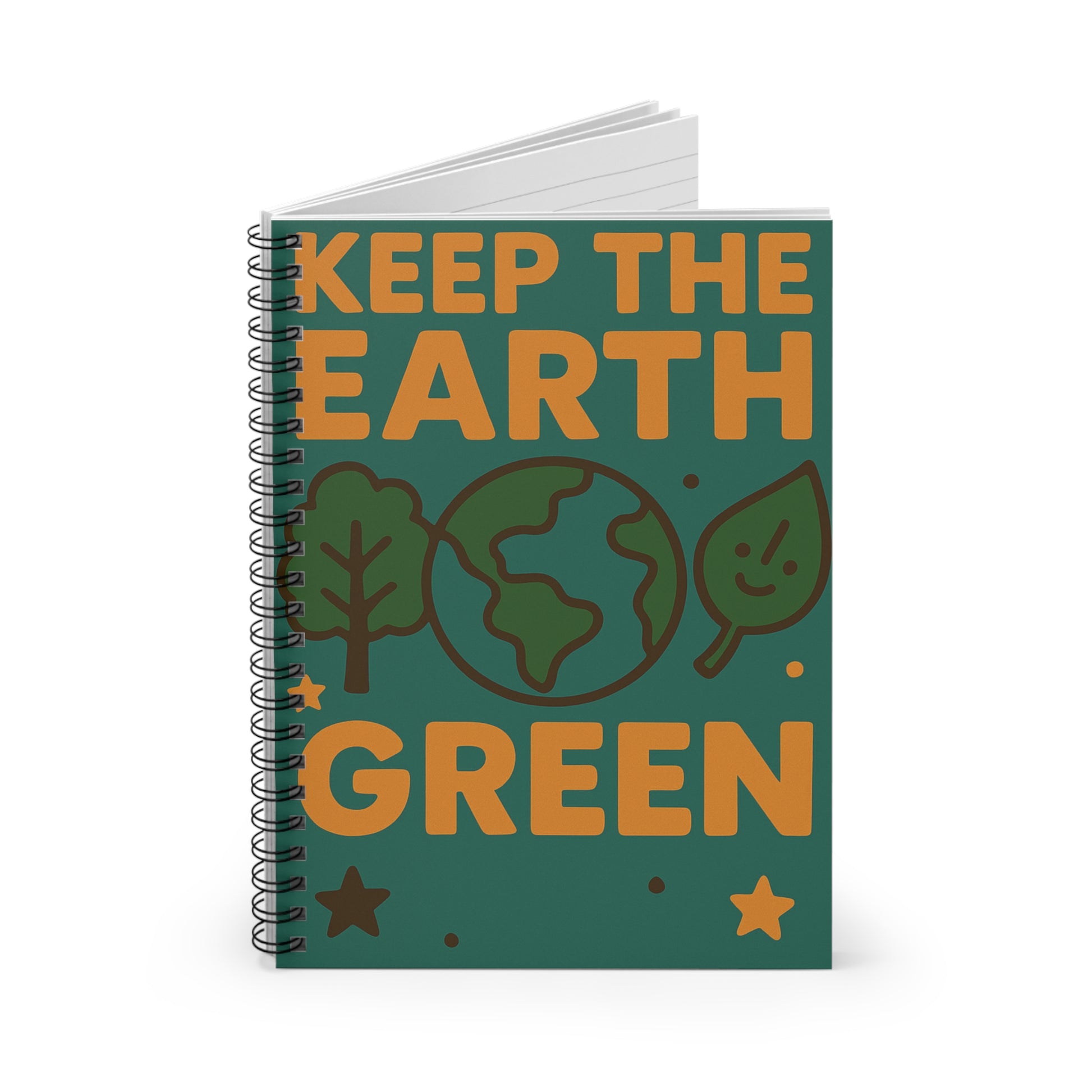 “Keep the Earth Green Spiral Notebook - Eco-Friendly School Supplies”