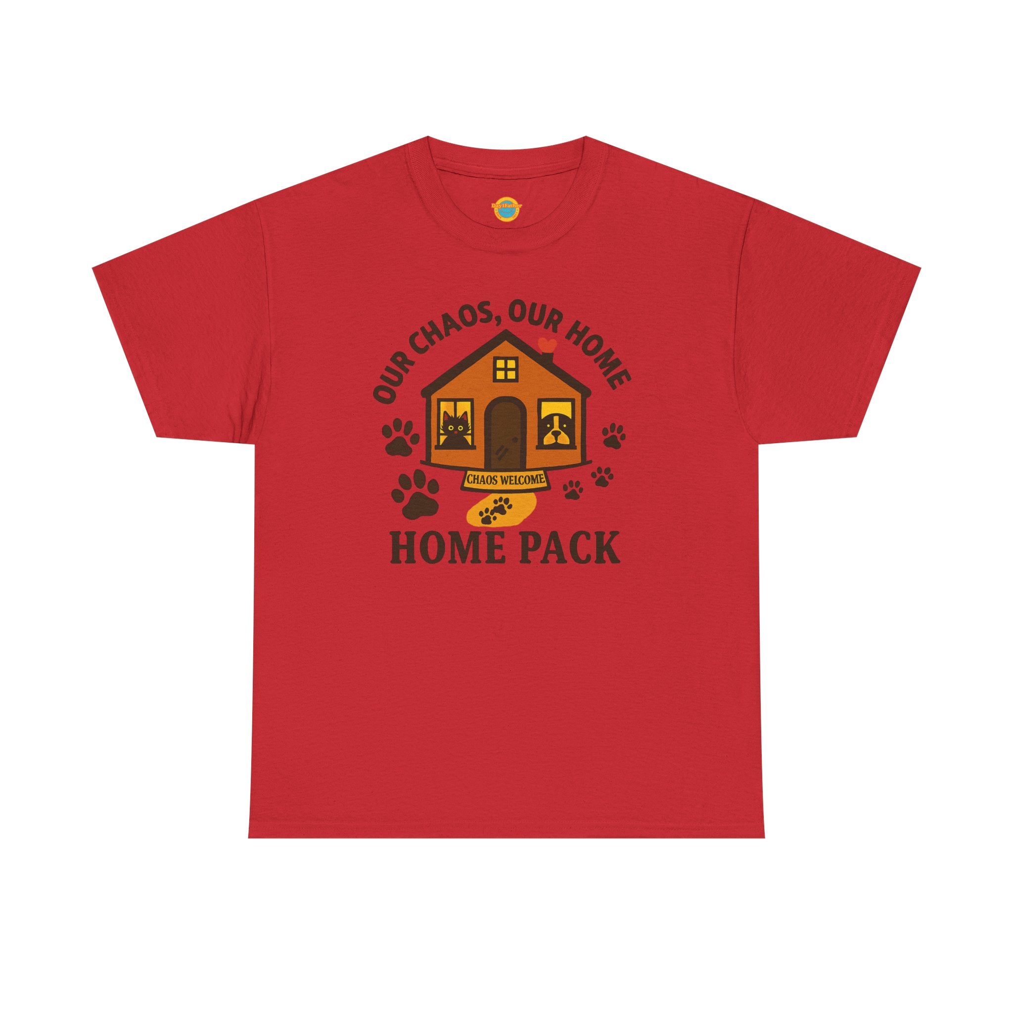 Pet Lovers Tee - Our Chaos, Our Home Unisex Heavy Cotton