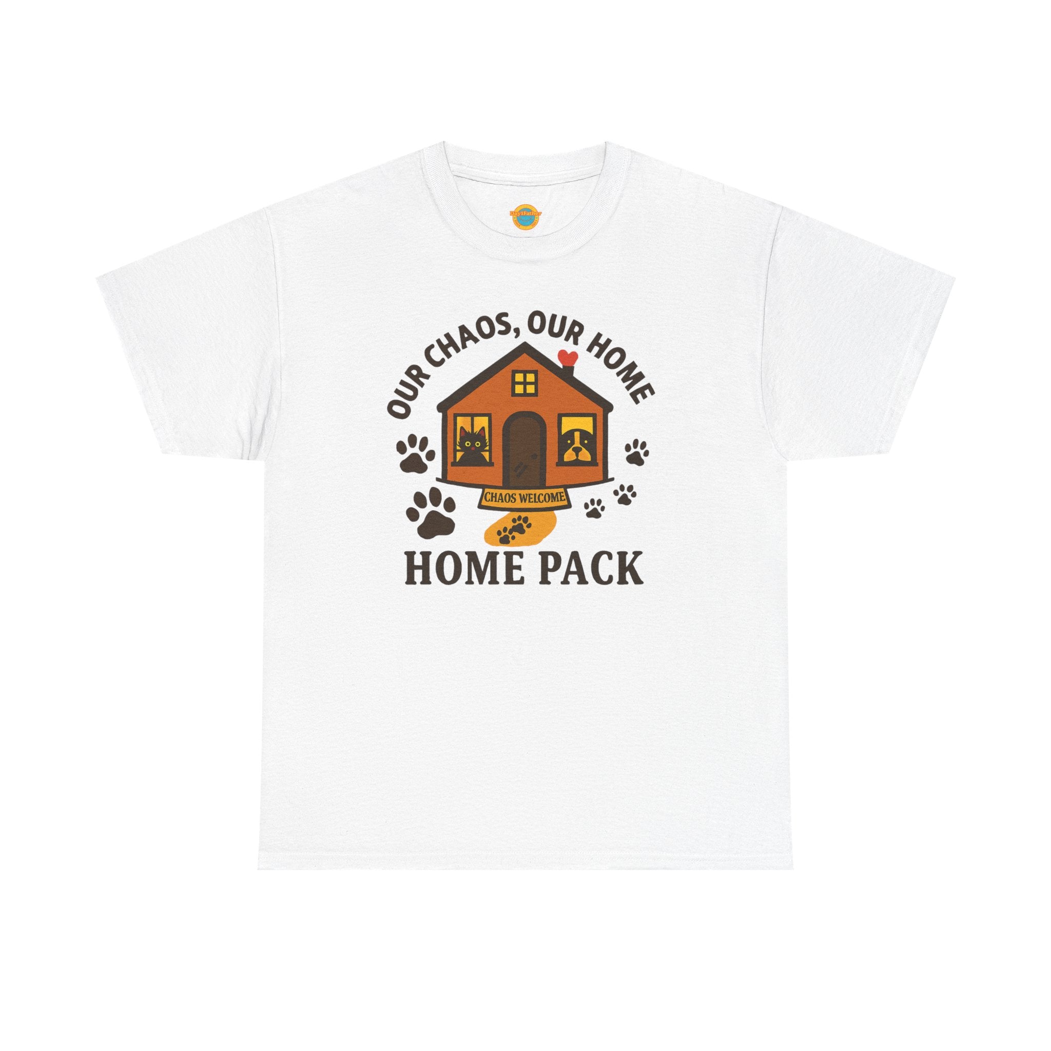 Pet Lovers Tee - Our Chaos, Our Home Unisex Heavy Cotton