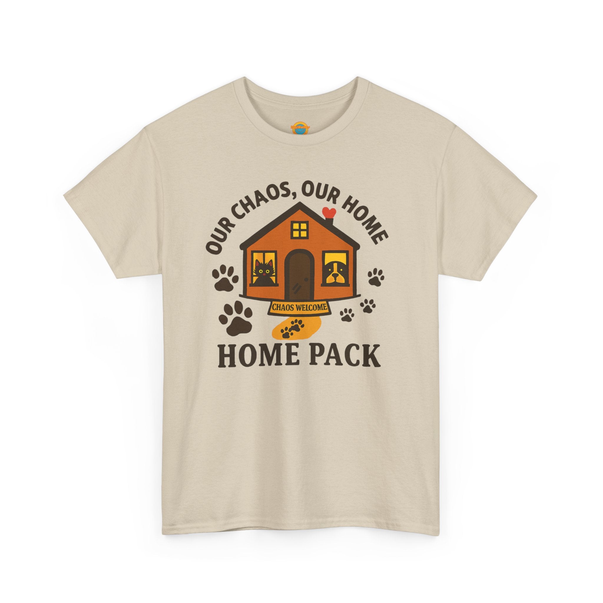 Pet Lovers Tee - Our Chaos, Our Home Unisex Heavy Cotton