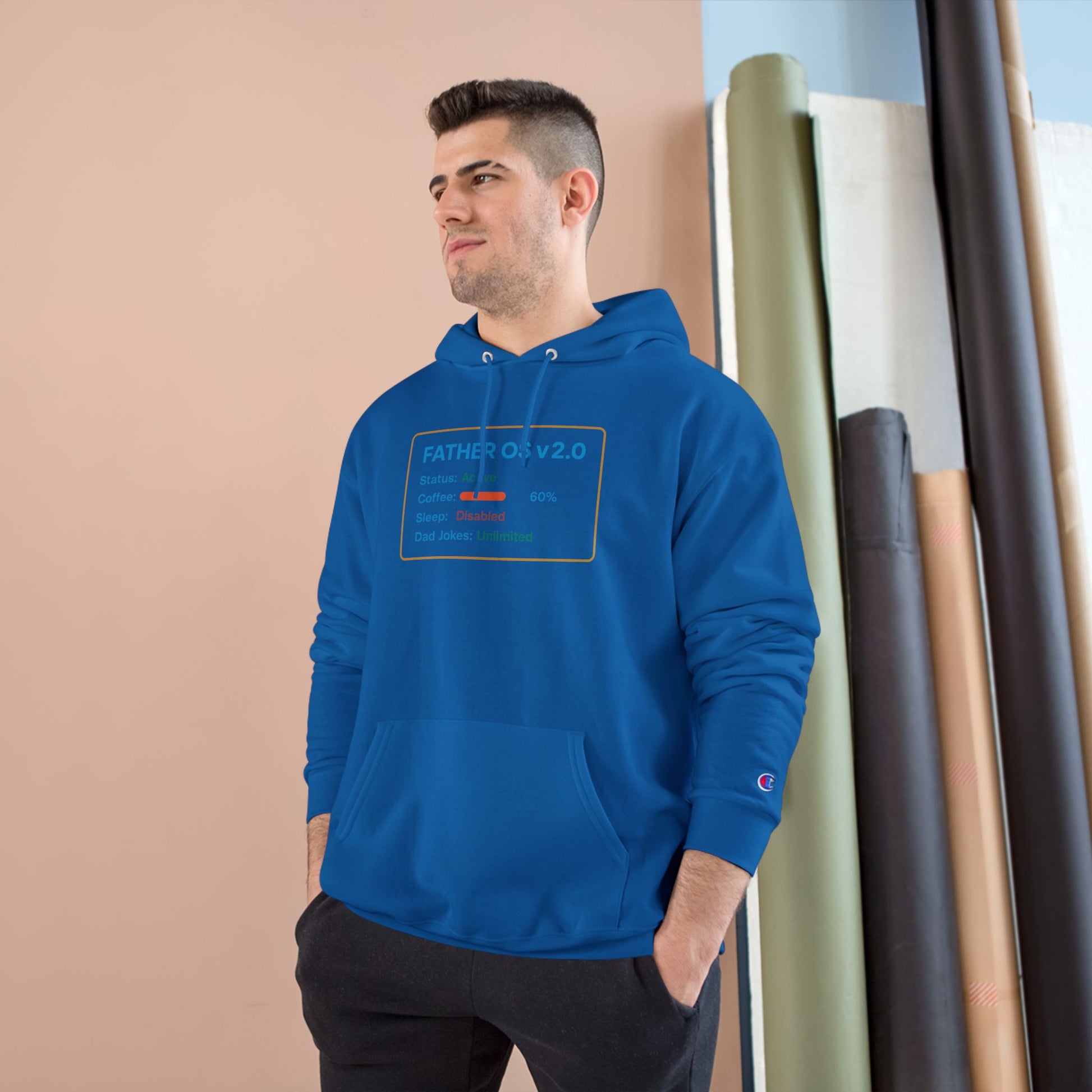 “Day1Father Tech Dad Champion Hoodie”