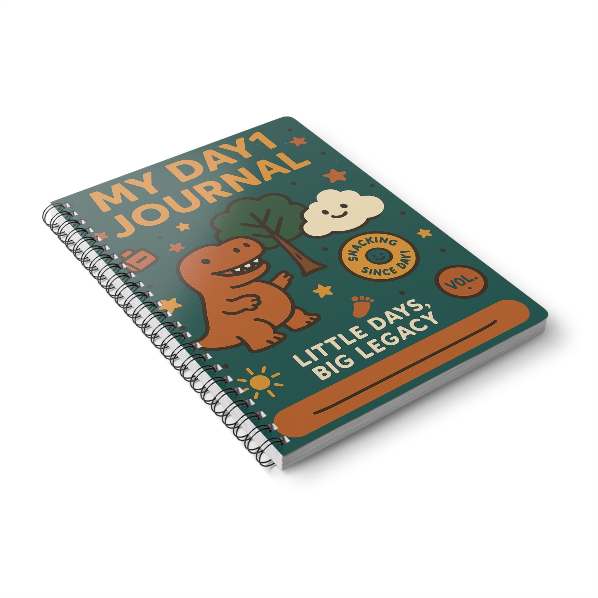 “My Day 1 Journal - Dino Dave’s Creative Spiral Notebook A5”