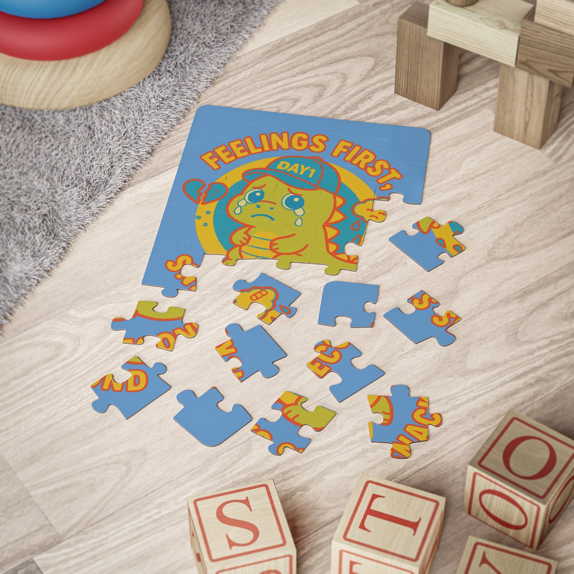 “Weepy Rex 30-Piece Emotions Puzzle for Kids”