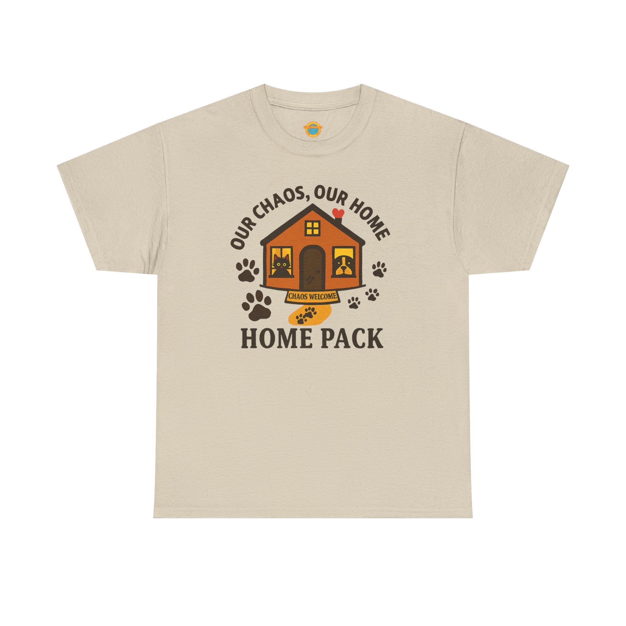 Pet Lovers Tee - Our Chaos, Our Home Unisex Heavy Cotton