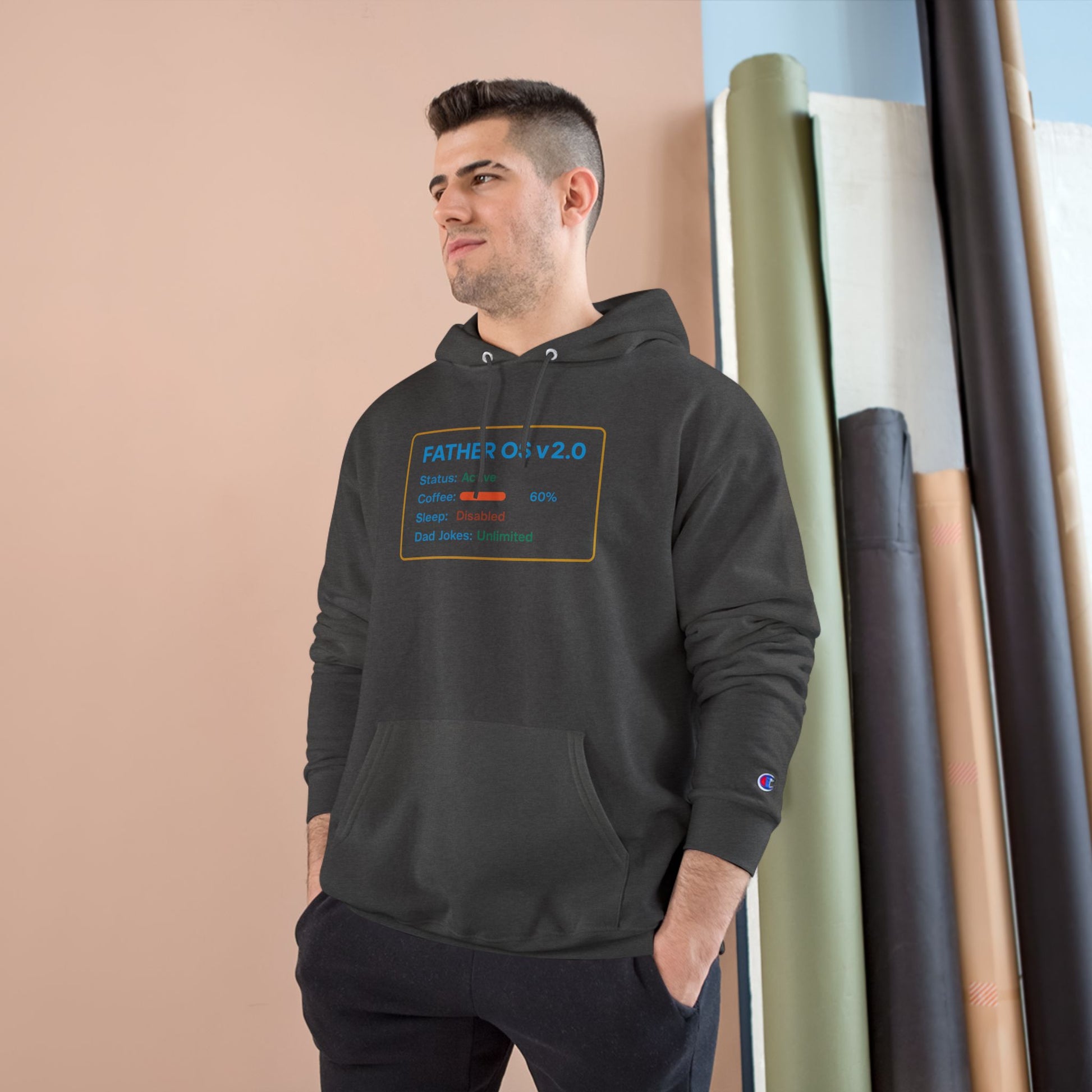 “Day1Father Tech Dad Champion Hoodie”