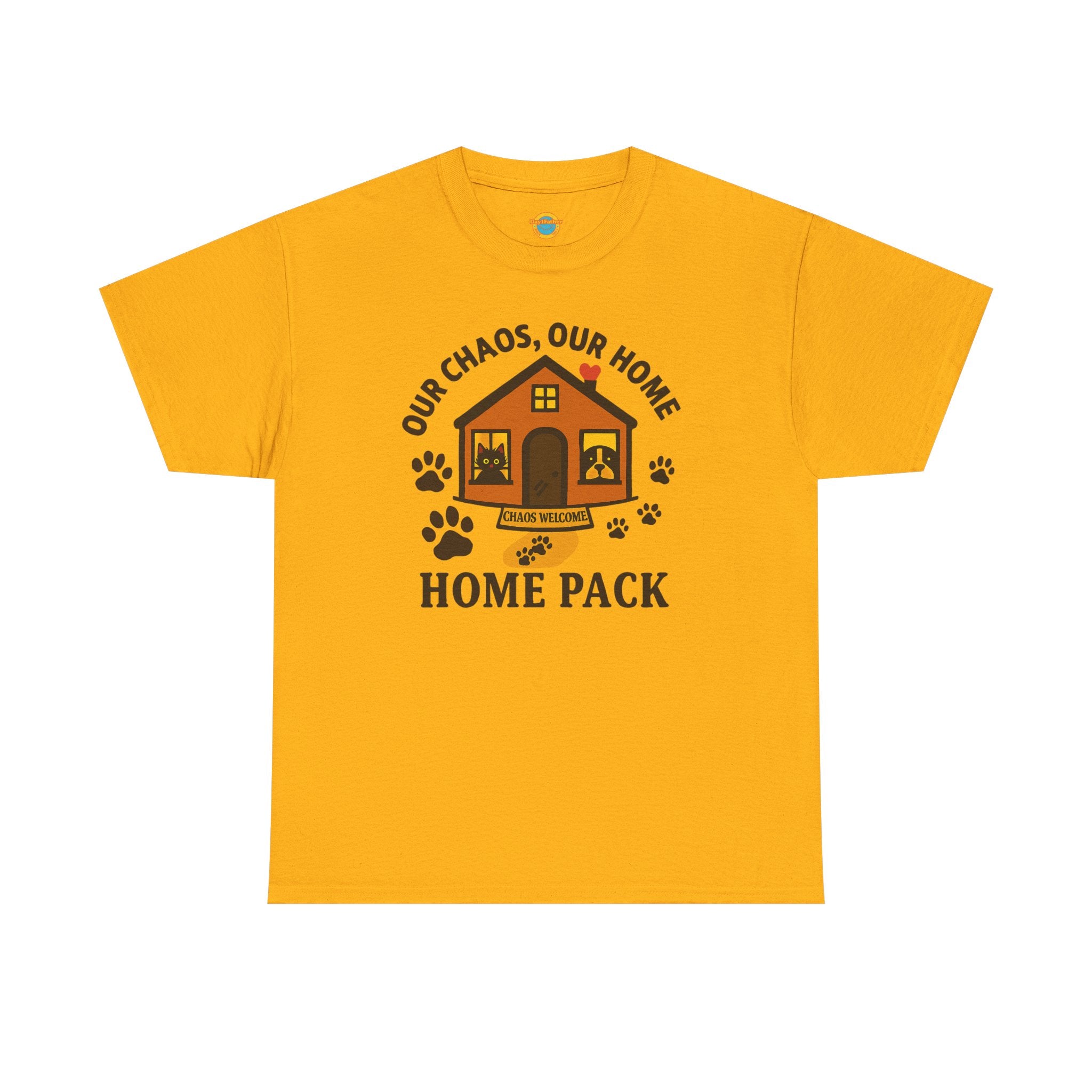 Pet Lovers Tee - Our Chaos, Our Home Unisex Heavy Cotton