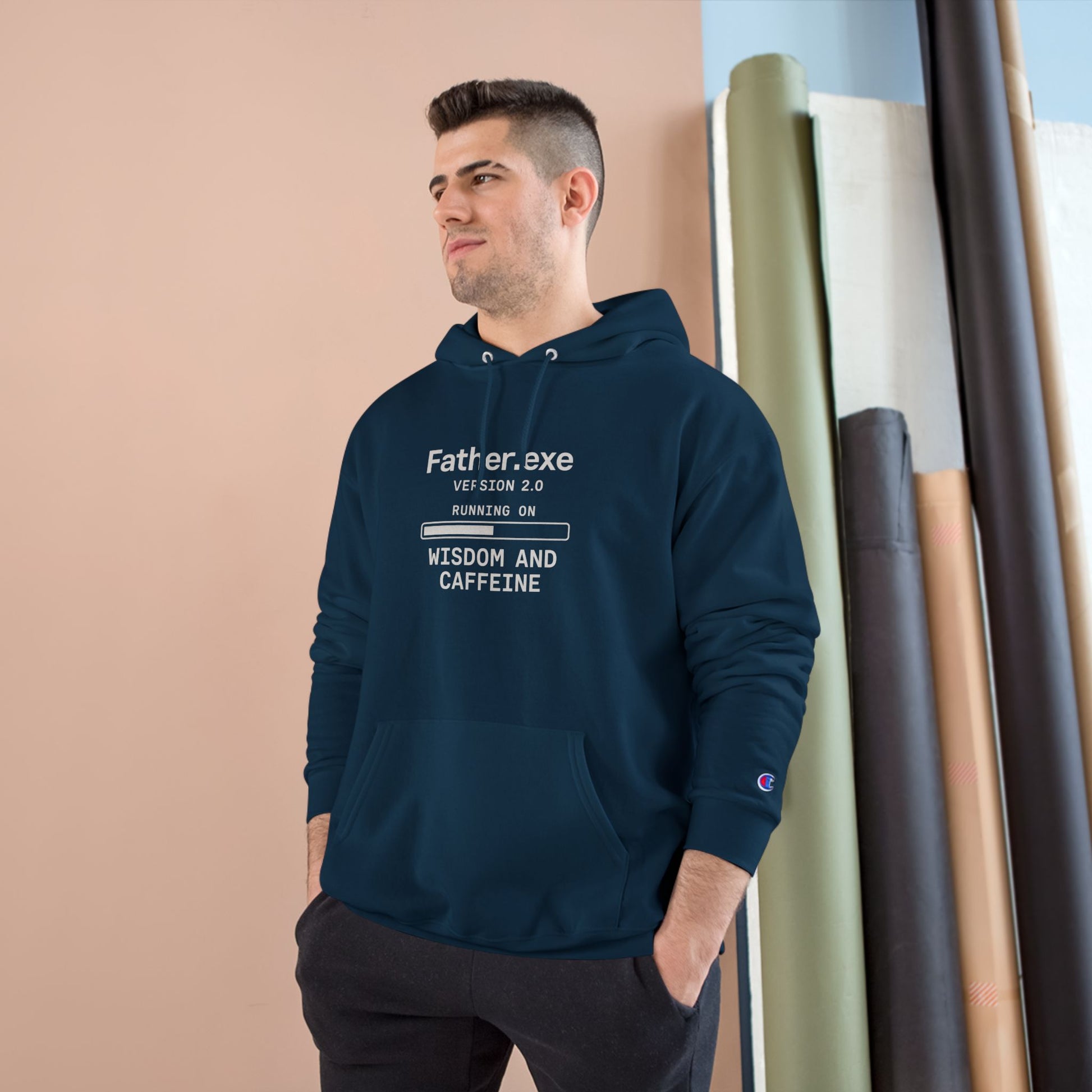 Father .exe Champion Hoodie - Funny Dad Programming Gift