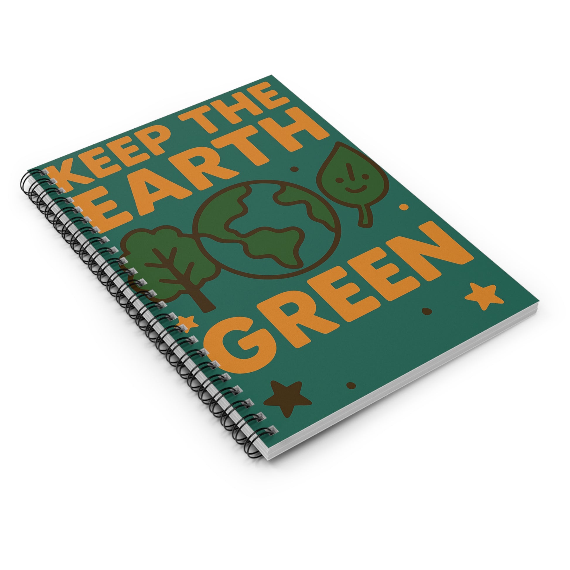 “Keep the Earth Green Spiral Notebook - Eco-Friendly School Supplies”