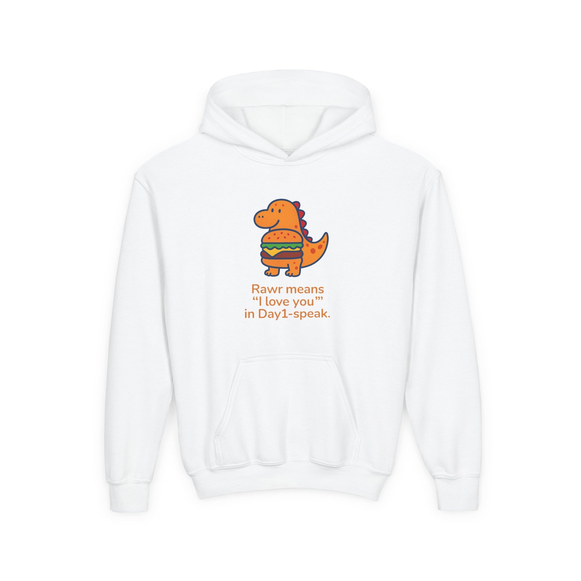 “Rawrie Dinosaur Youth Hoodie - Rawr Means I Love You Kids Sweatshirt”