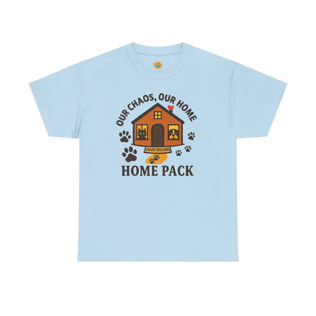 Pet Lovers Tee - Our Chaos, Our Home Unisex Heavy Cotton