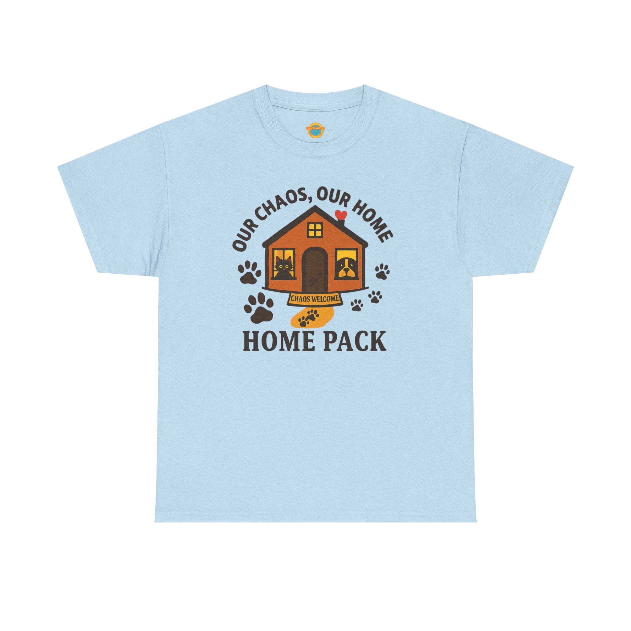 Pet Lovers Tee - Our Chaos, Our Home Unisex Heavy Cotton