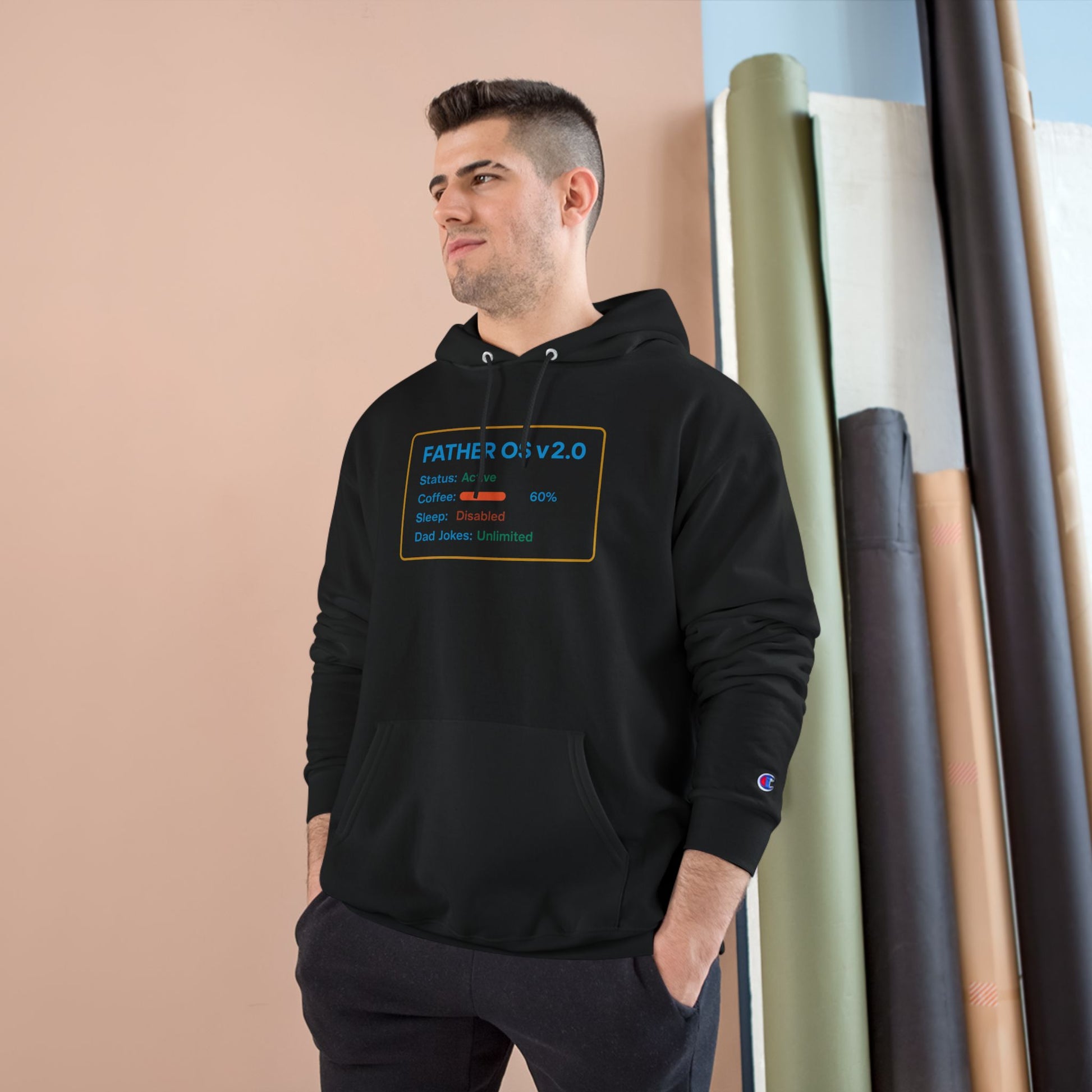 “Day1Father Tech Dad Champion Hoodie”