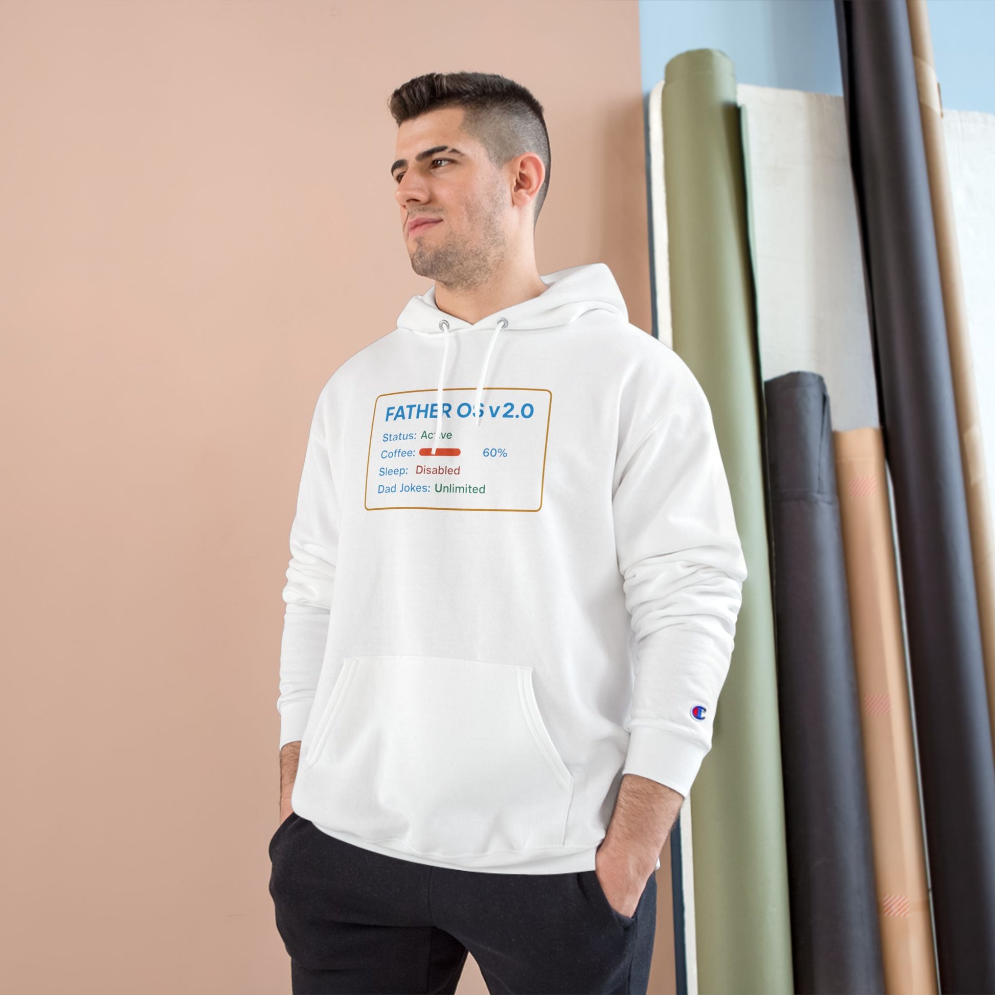 “Day1Father Tech Dad Champion Hoodie”