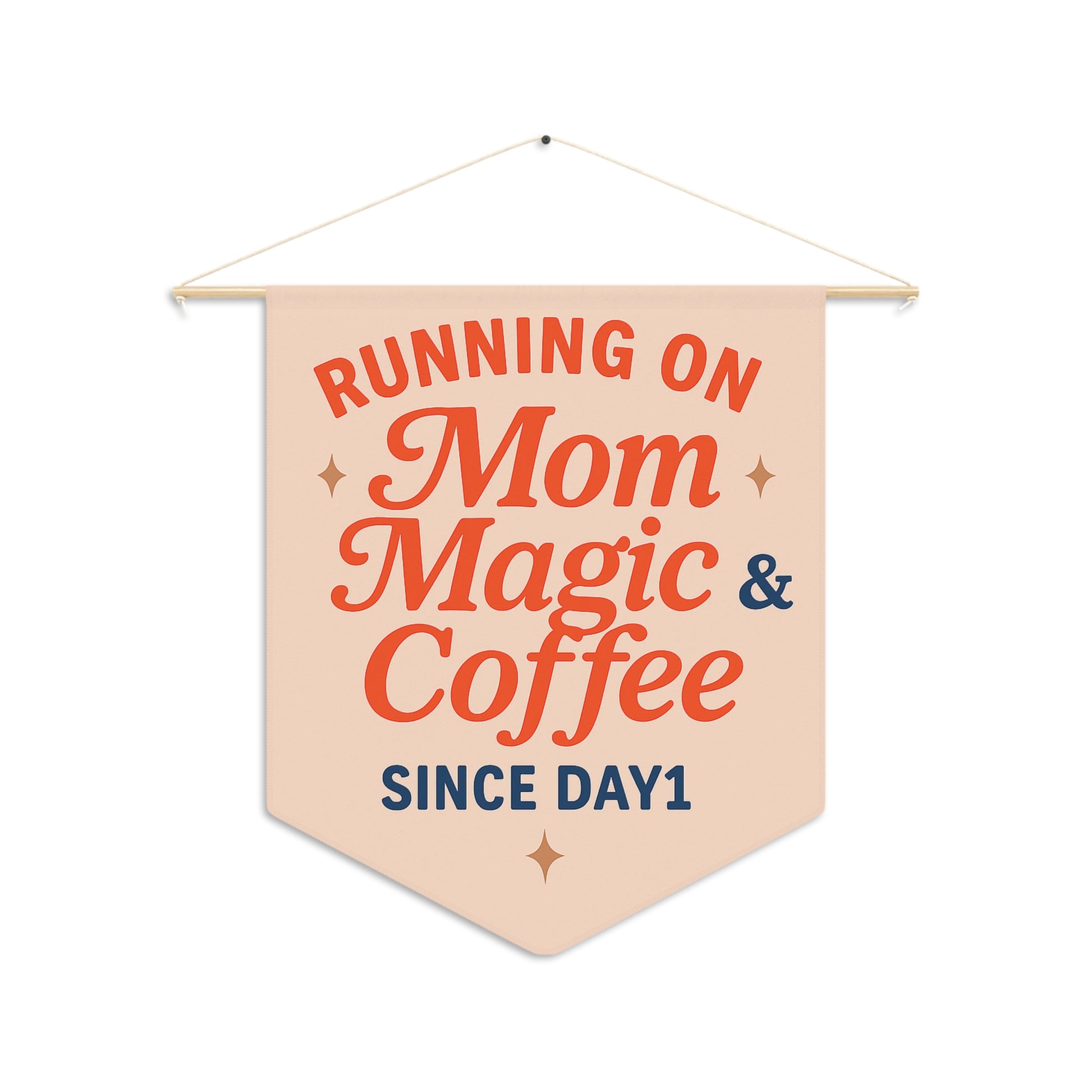 Wall Banner for Moms, Cozy Home Decor, Gift for New Moms, Coffee Lovers, Mother's Day Decoration, Unique Nursery Wall Art