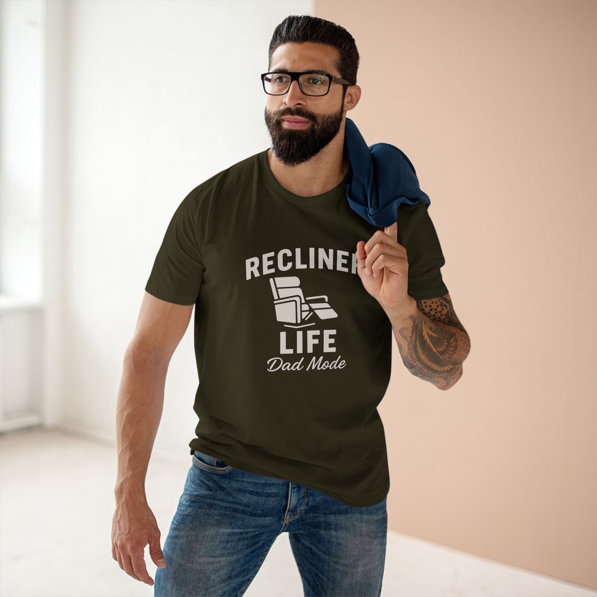 Tee Shirt Dad Mode Recliner Life Adult Staple Tee