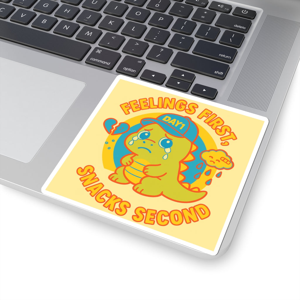 “Weepy Rex Emotional Dinosaur Kiss-Cut Stickers”