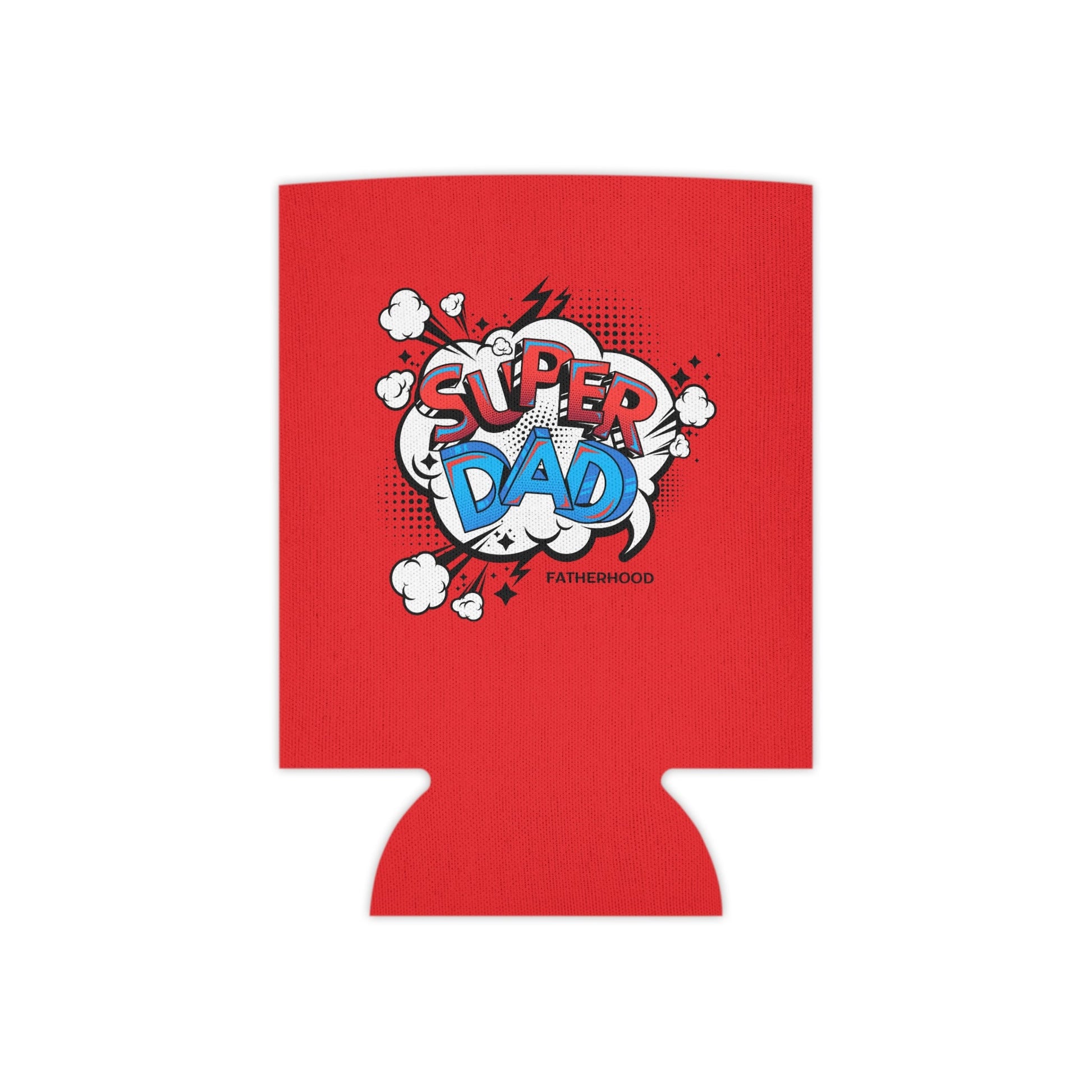 Super Dad Can Cooler with vibrant design for keeping drinks cold.