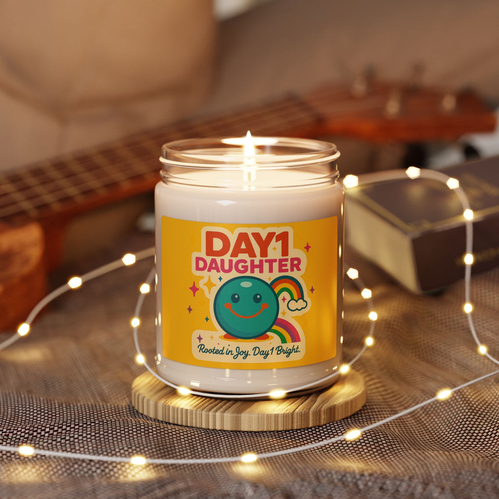 “Giggles McRainbow Scented Candle - Day 1 Daughter”