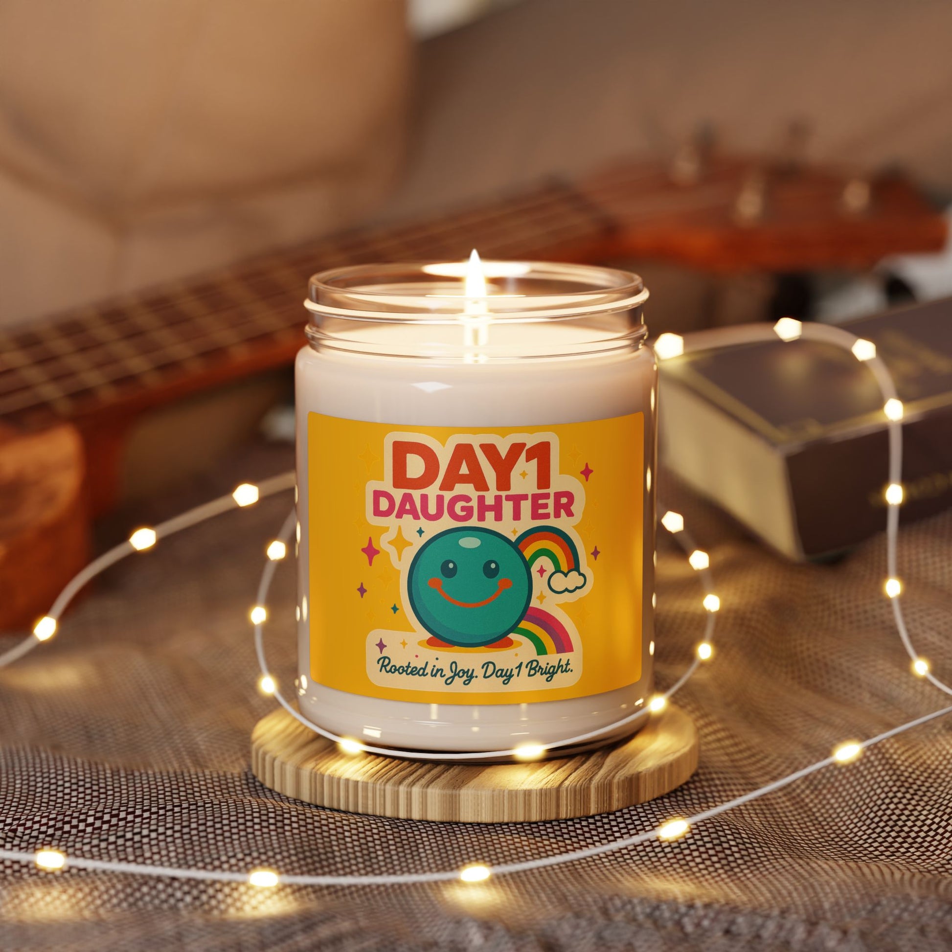 “Giggles McRainbow Scented Candle - Day 1 Daughter”