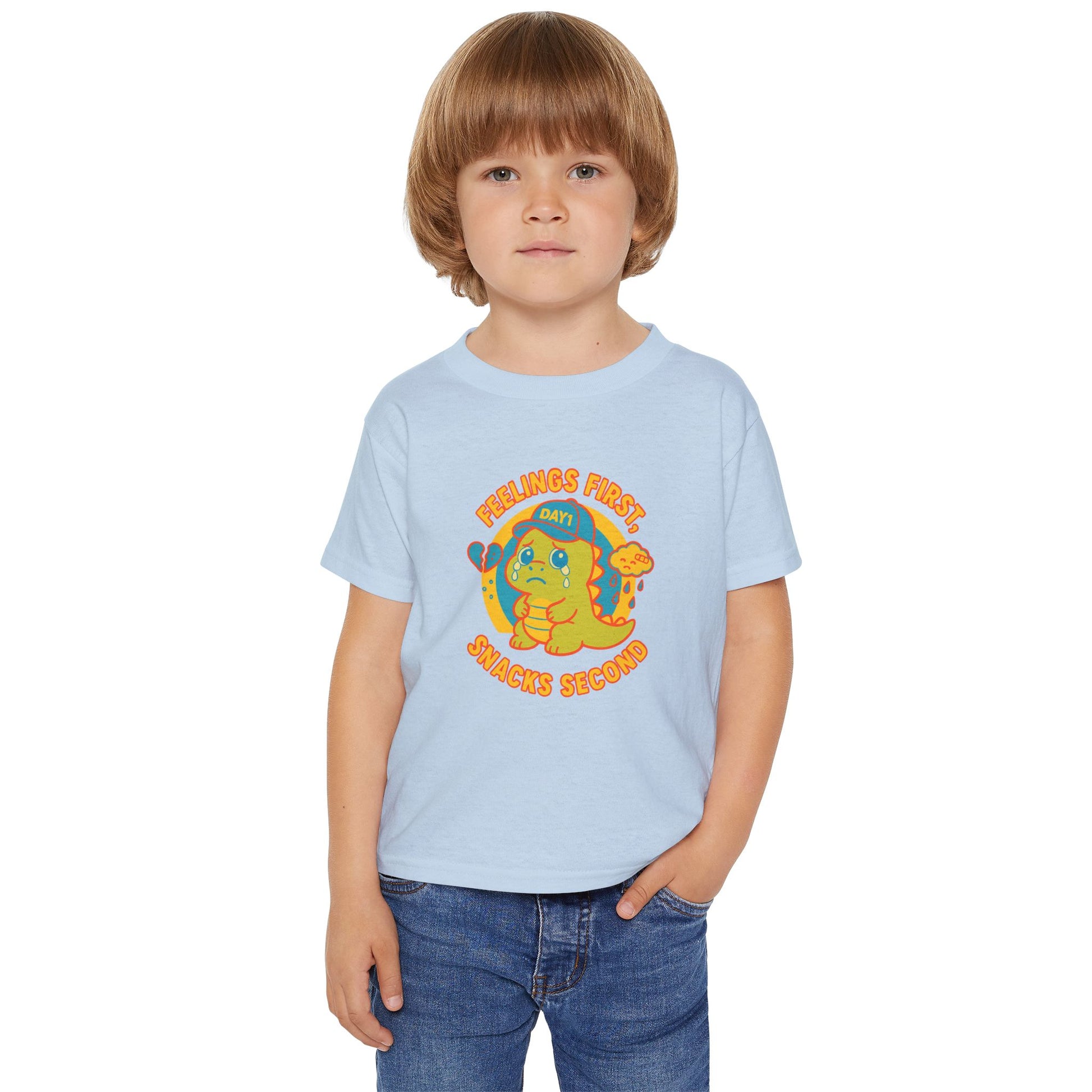 “Weepy Rex Feelings First Toddler T-Shirt“