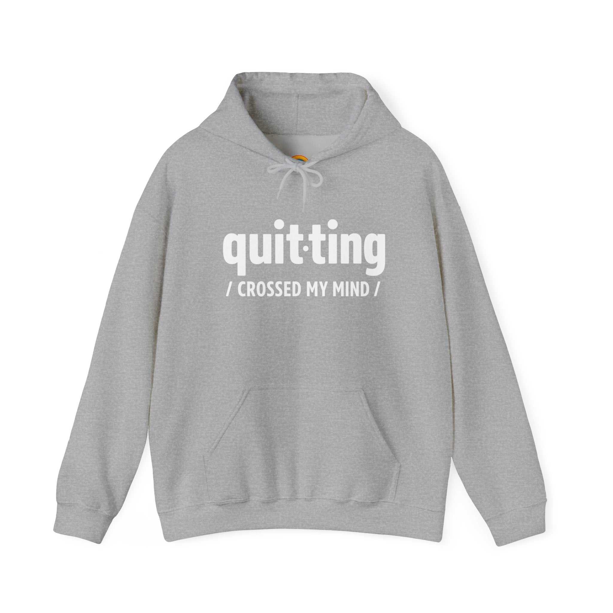 “Quitting Crossed My Mind” Hoodie for Exhausted Caregivers - Honest Burnout Apparel