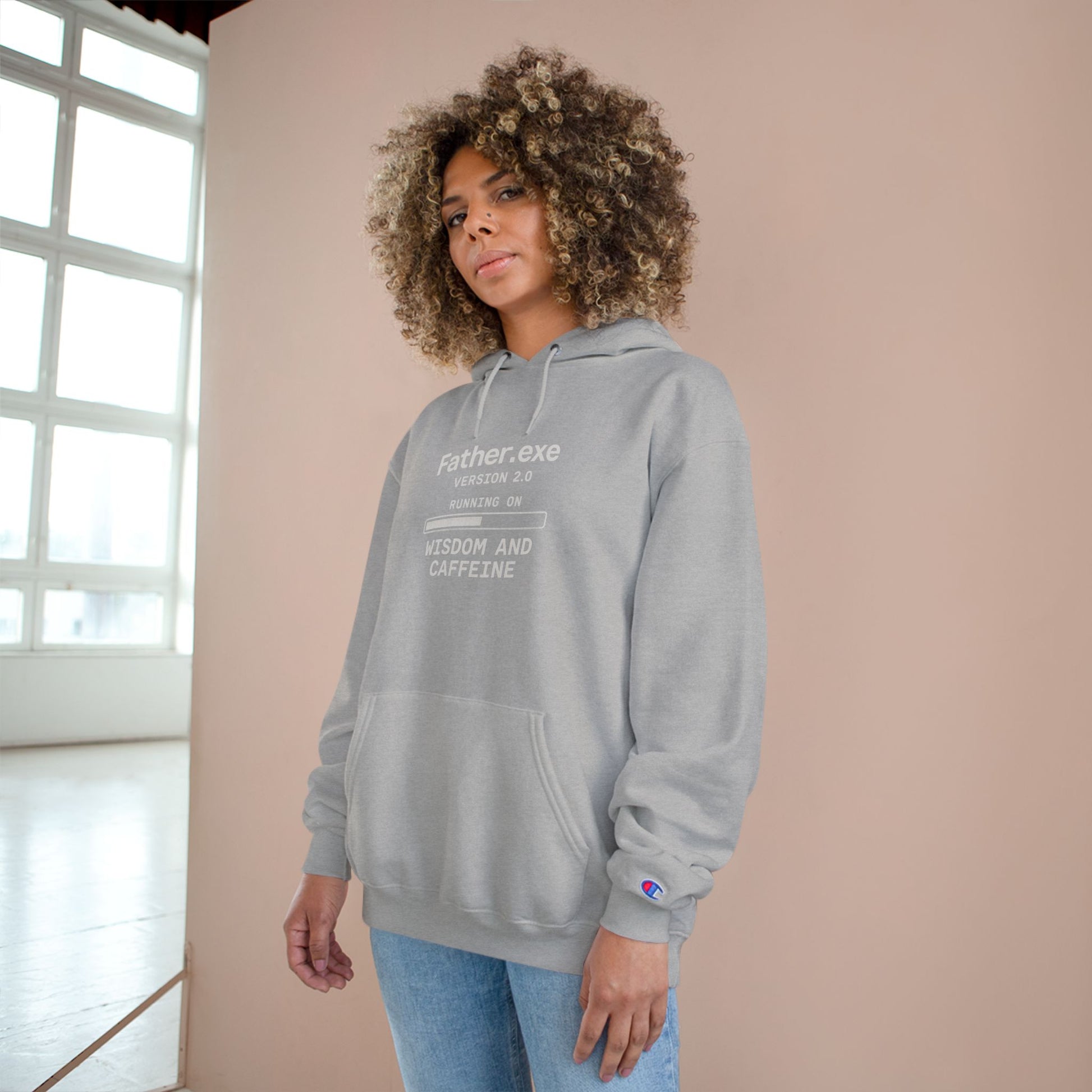 Father .exe Champion Hoodie - Funny Dad Programming Gift