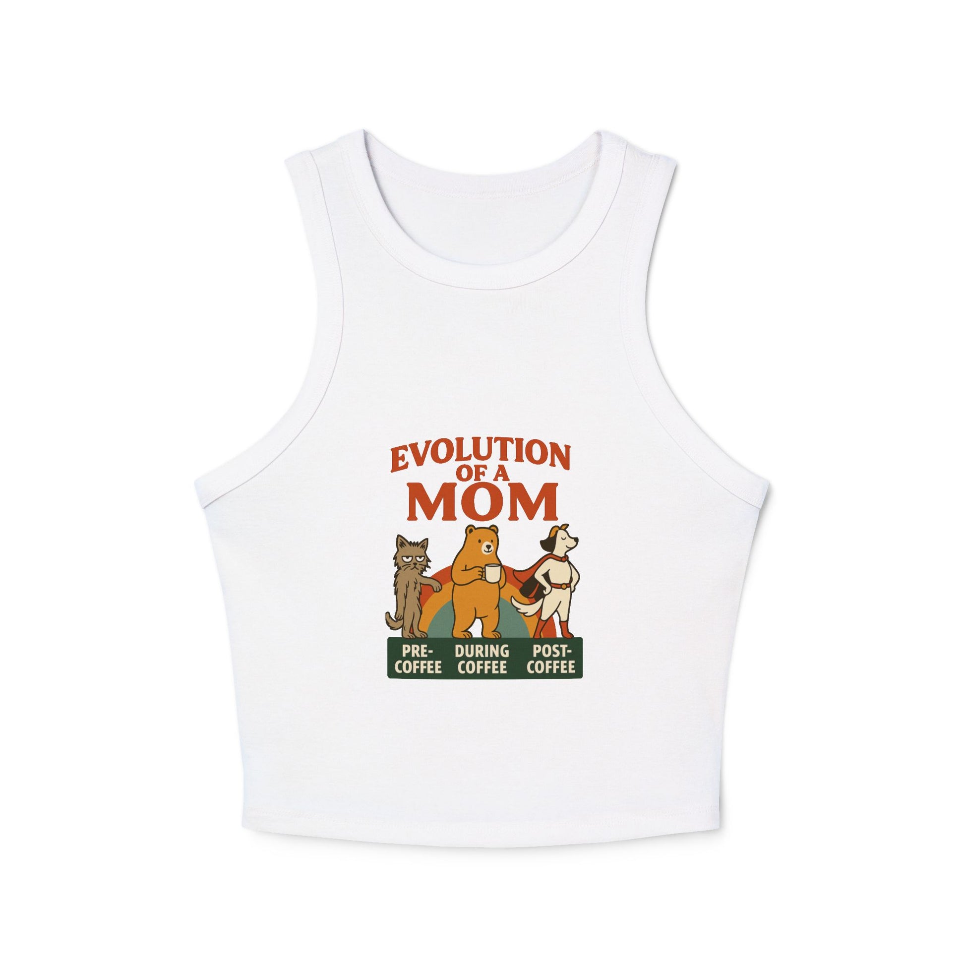 “Evolution of a Mom Coffee Shirt - Funny Mom Gift Tank Top“