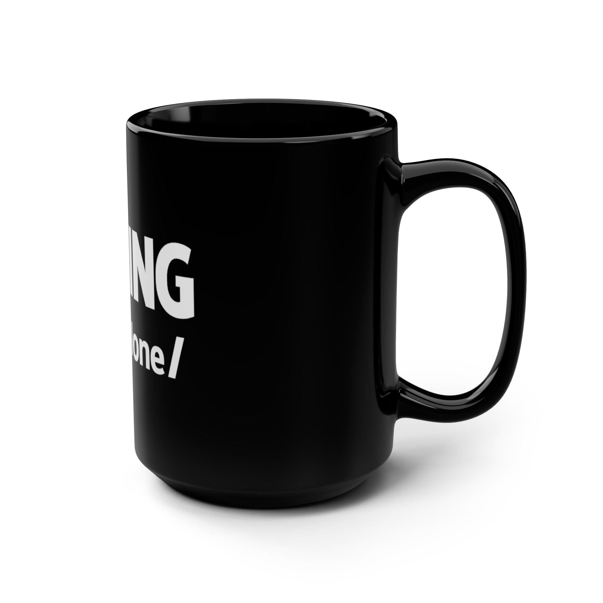 Car·ry·ing Definition Mug - "this weight alone" 15oz Black Ceramic Coffee Cup